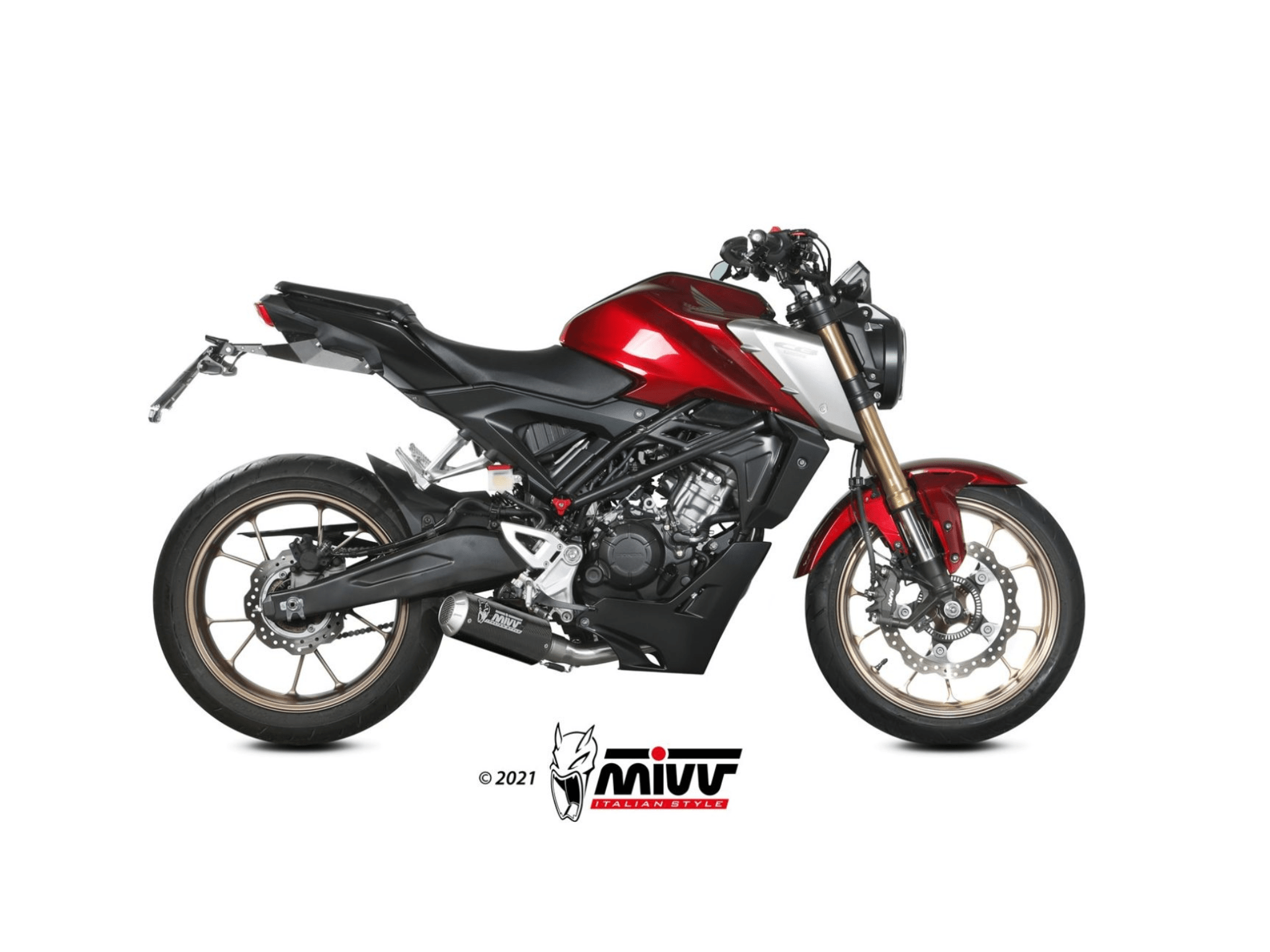 HONDA CB 125 R MIVV Exhaust Full System with MK3 Carbon Silencer 2021-2024 - Slika 2