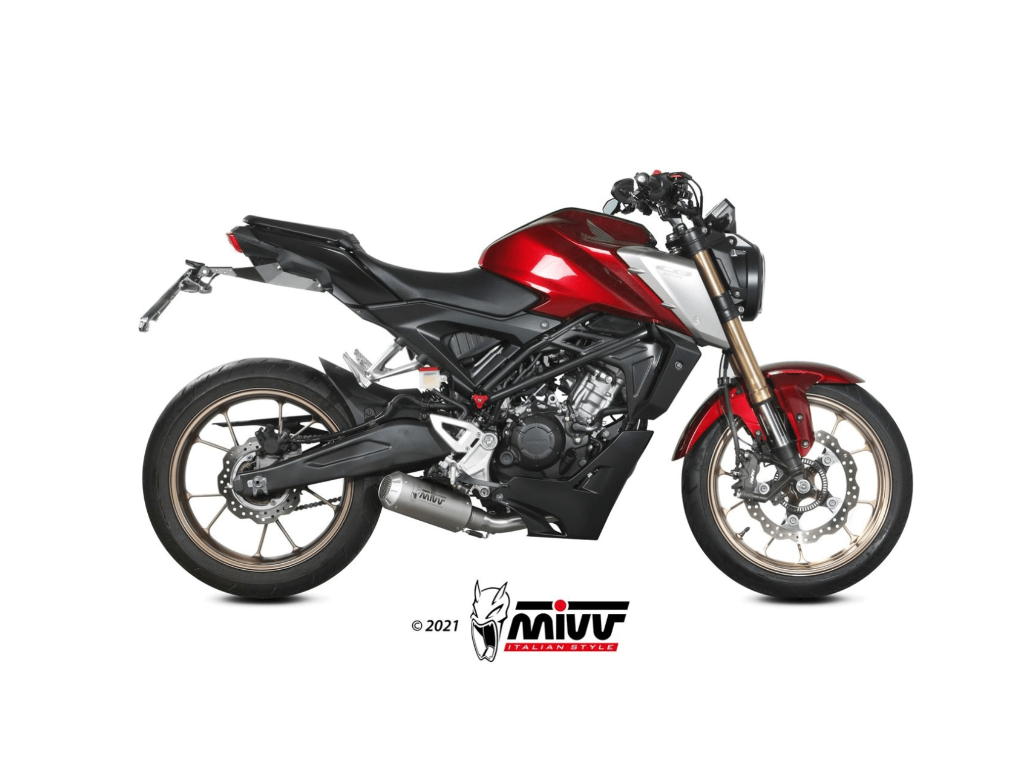 HONDA CB 125 R MIVV Exhaust Full System with MK3 Silencer 2021-2024 - immagine 2