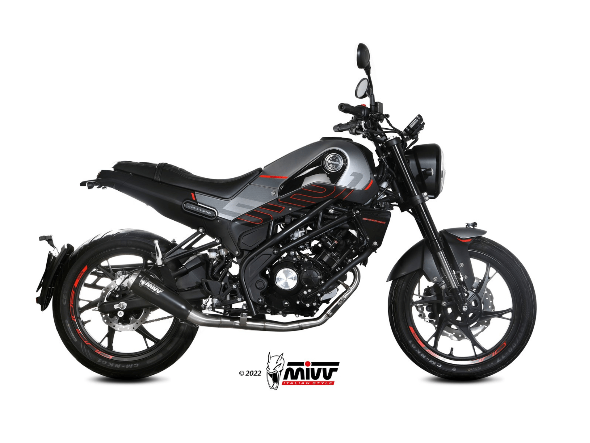 BENELLI LEONCINO 125 MIVV Exhaust X-M1 Black Complete System 2022-2024 - Image 2