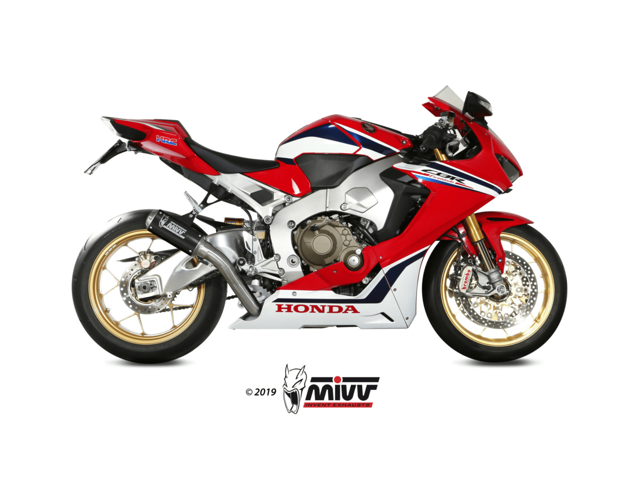 HONDA CBR 1000 RR MIVV Exhaust MK3 Carbon Slip-On Silencer 2017-2019 - immagine 2