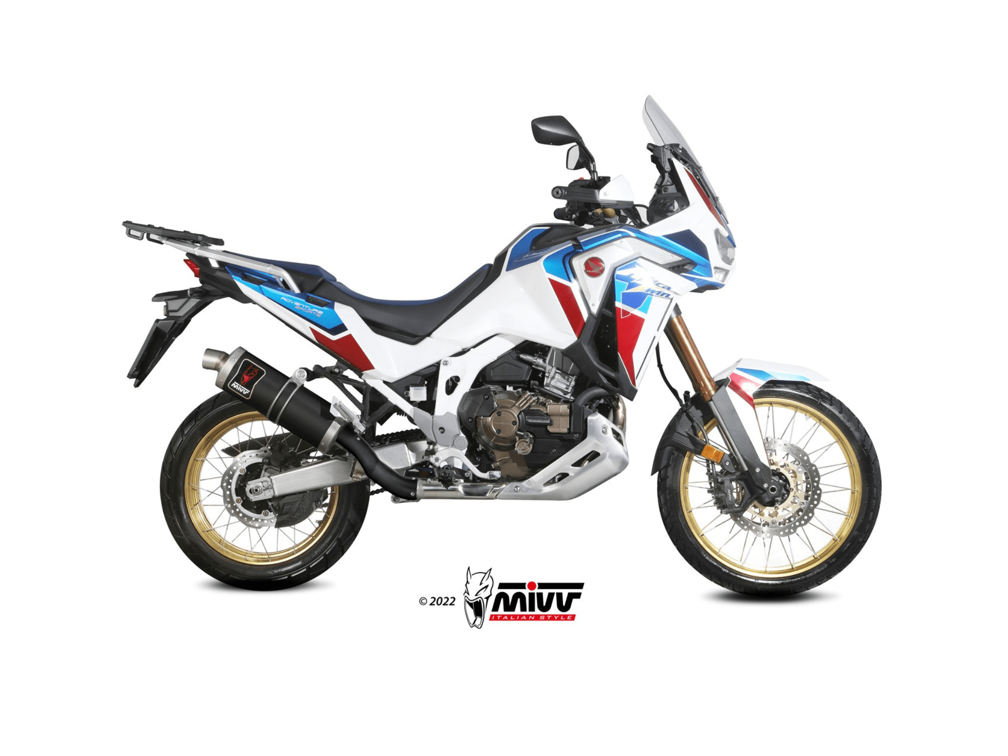 HONDA CRF 1100 L AFRICA TWIN MIVV Exhaust DAKAR Black Slip-On Silencer 2020-2023 - Slika 2