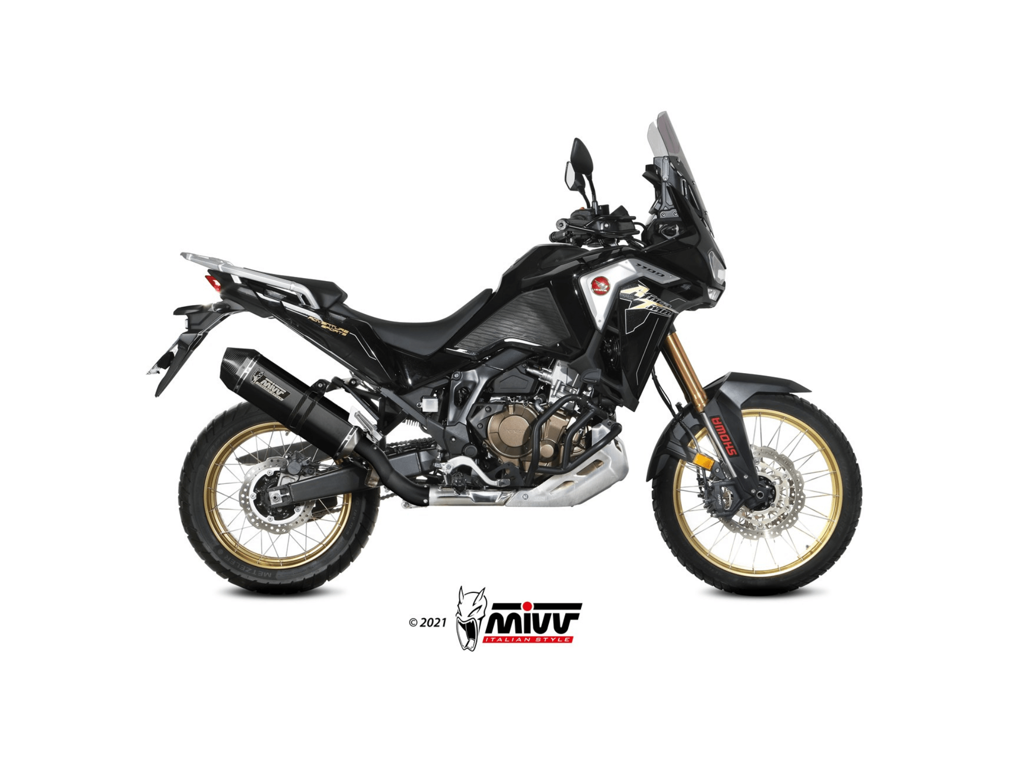 HONDA CRF 1100 L AFRICA TWIN MIVV Exhaust SPEED EDGE Black Slip-On Silencer 2024-2026 - Slika 2