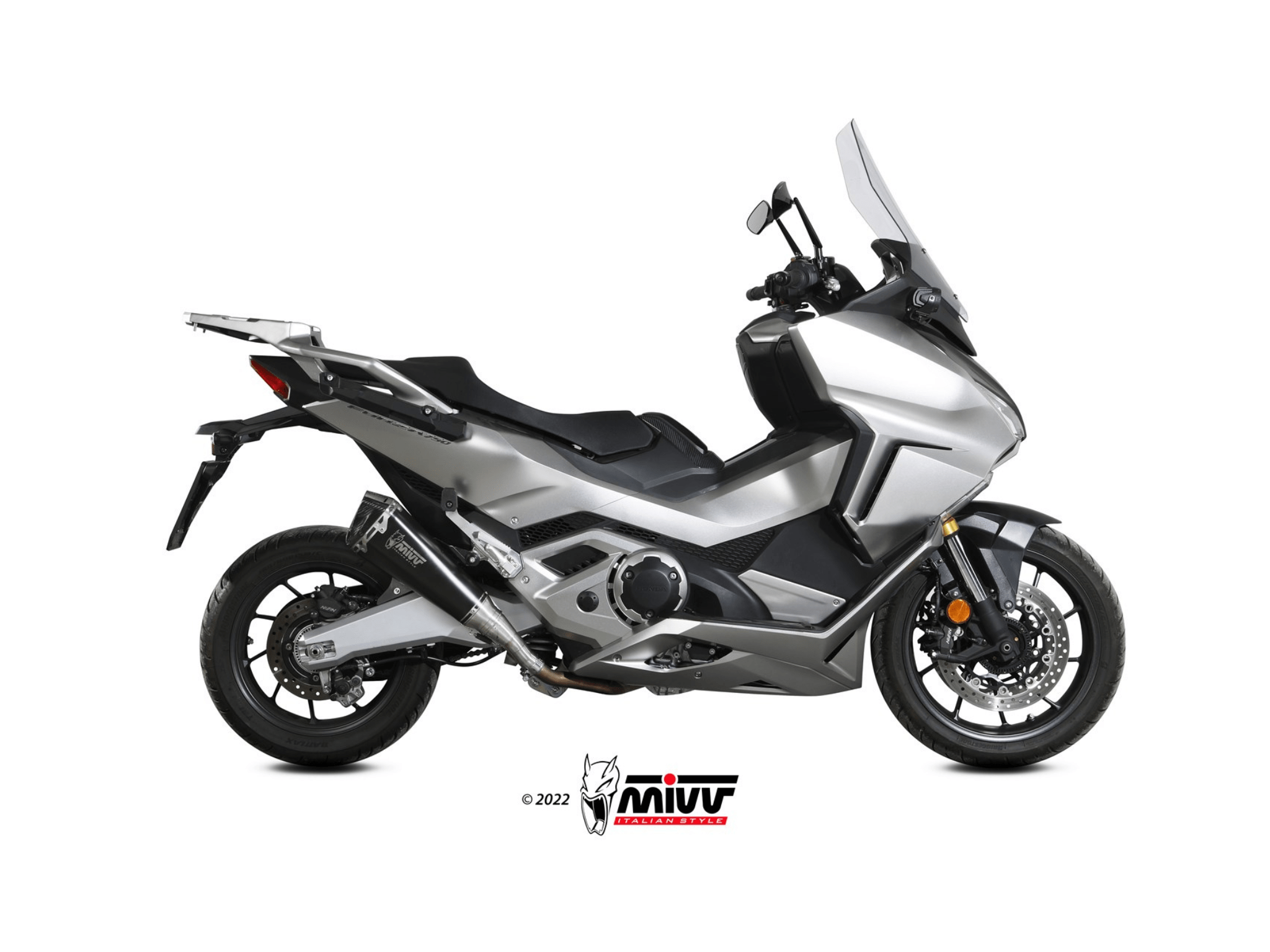 HONDA FORZA 750 MIVV Exhaust DELTA RACE Black Slip-On Silencer 2021-2024 - immagine 2