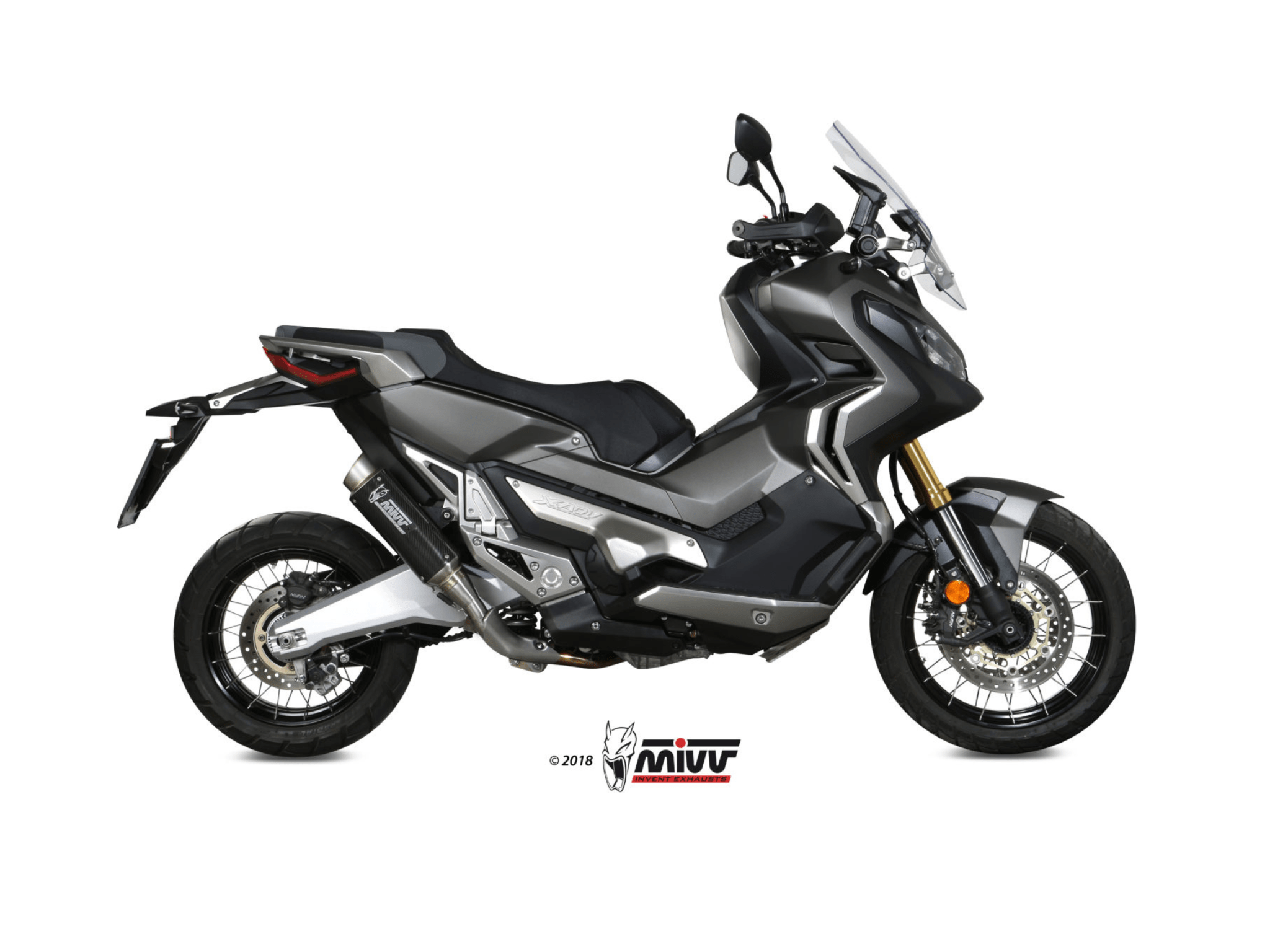 HONDA X-ADV 750 MIVV Exhaust GP PRO Carbon Slip-On Silencer 2025-2026 - immagine 2