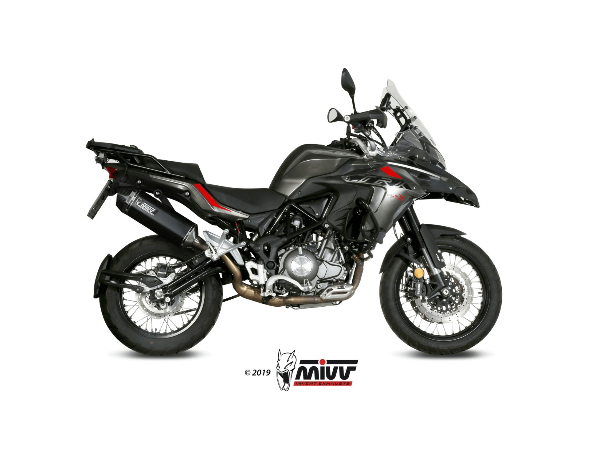 BENELLI TRK 502 X MIVV Exhaust SPEED EDGE Black Slip-On Silencer 2025-2026 - immagine 2