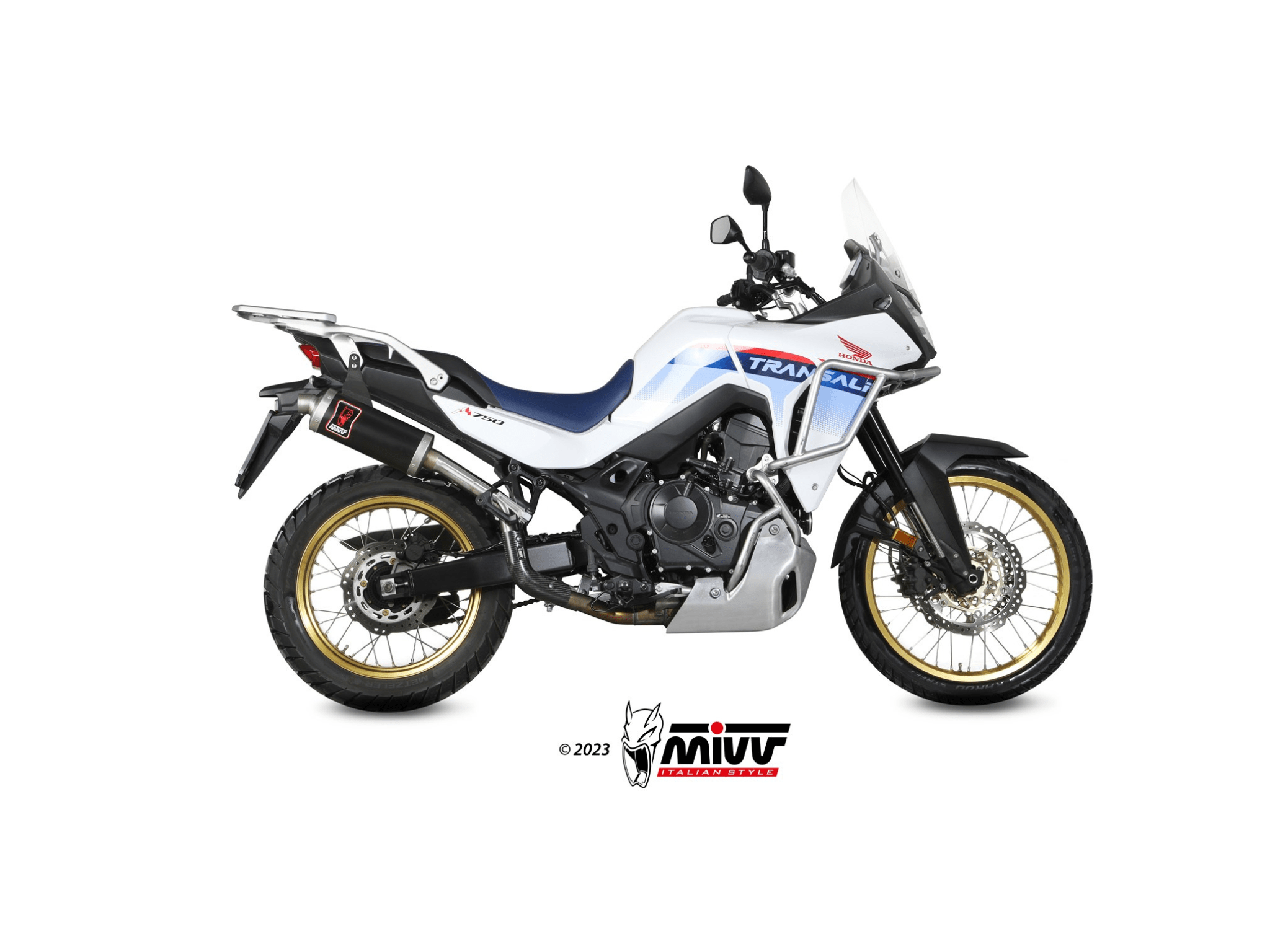 HONDA XL 750 TRANSALP MIVV Exhaust DAKAR Black Slip-On Silencer 2025-2026 - immagine 2