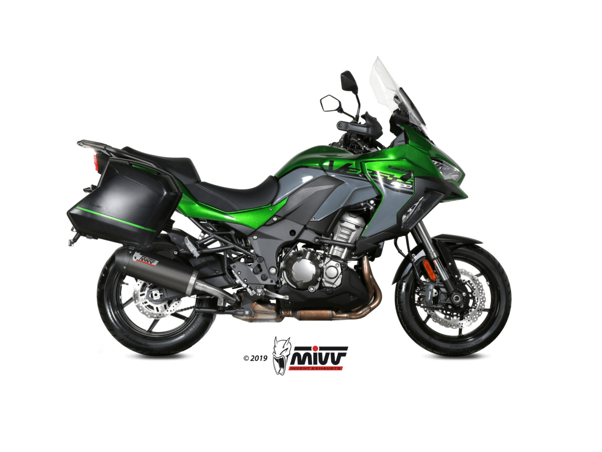 KAWASAKI VERSYS 1000 MIVV Exhaust OVAL Carbon Slip-On Silencer 2021-2024 - immagine 2