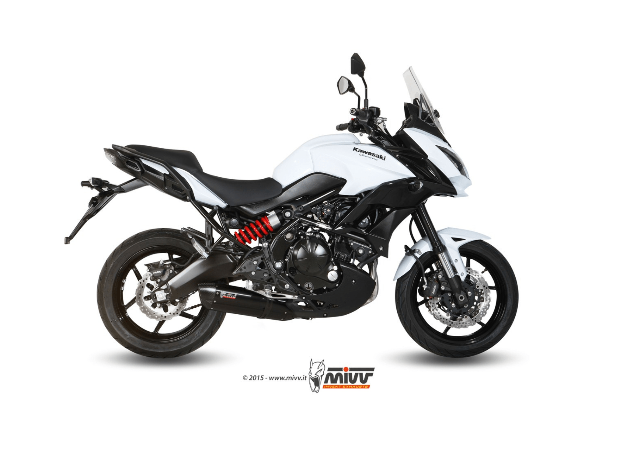 KAWASAKI VERSYS 650 MIVV Exhaust Complete System with SUONO Black Silencer 2015-2020 - immagine 2