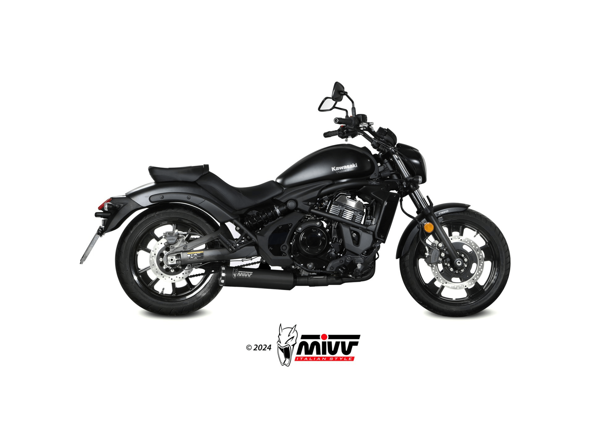KAWASAKI VULCAN S 650 MIVV Exhaust Complete System with HR-1 Silencer 2017-2023 - Image 2