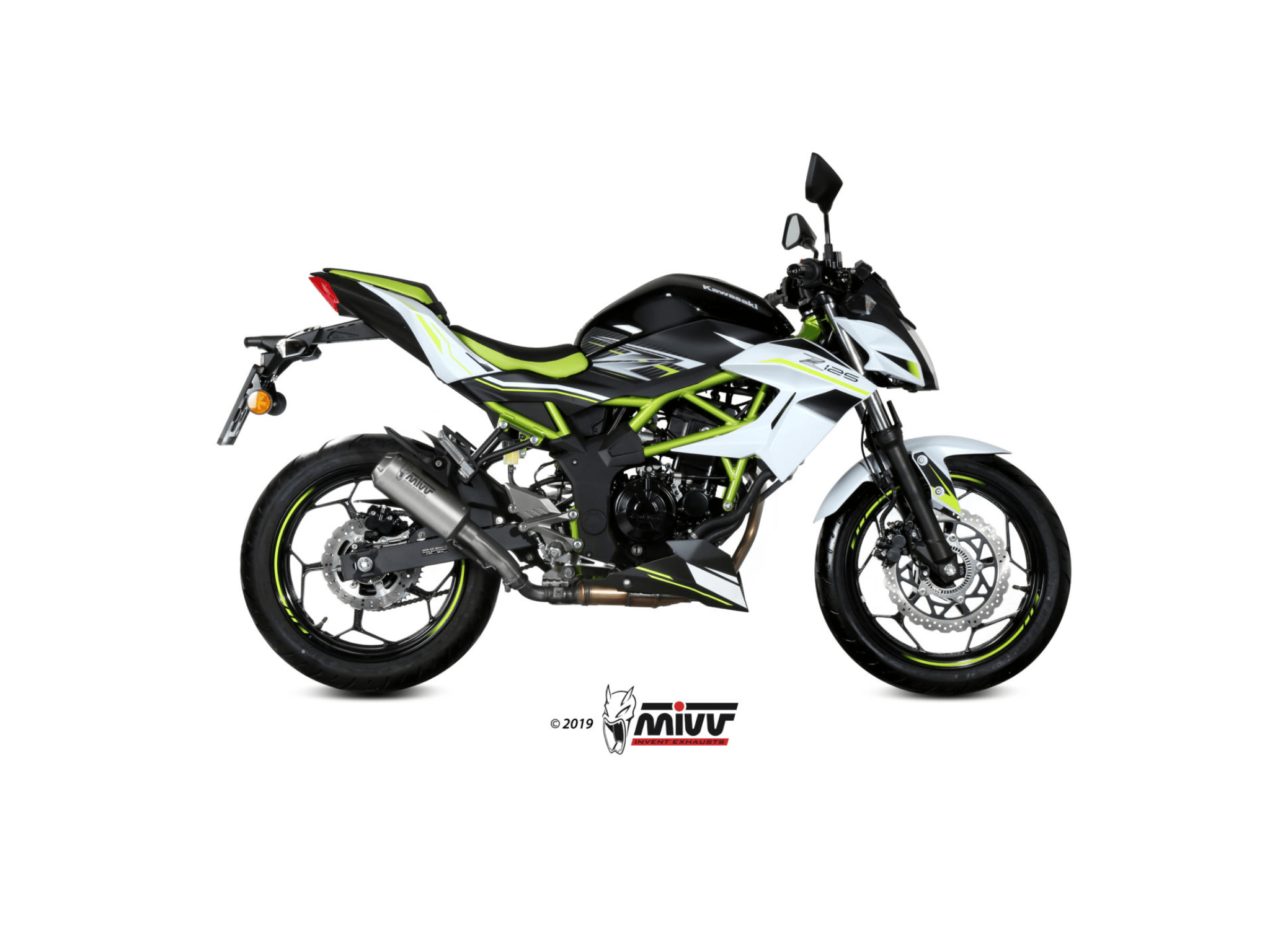 KAWASAKI Z 125 MIVV Exhaust MK3 Slip-On Silencer 2019-2024 - Image 2