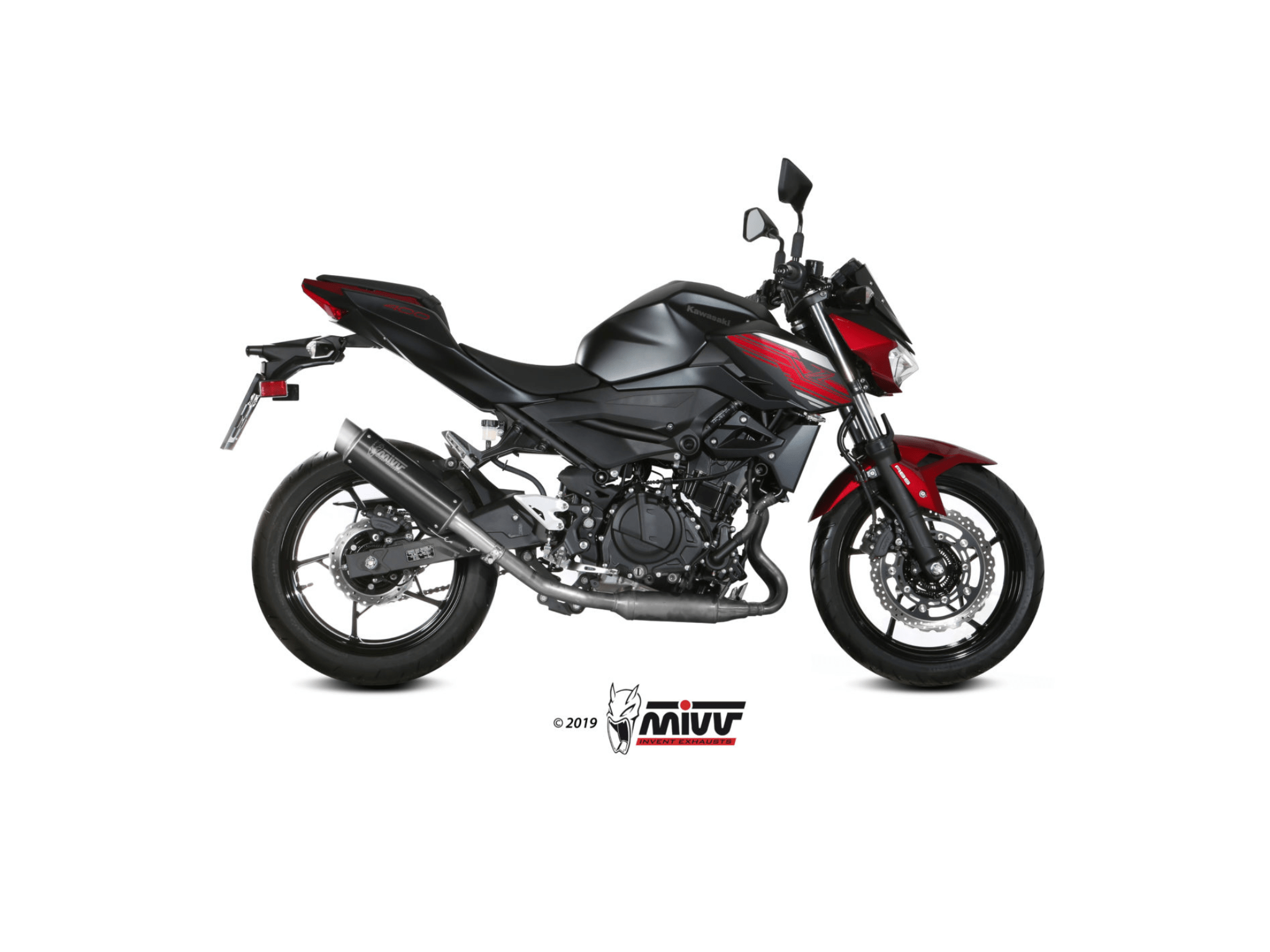 KAWASAKI Z 400 MIVV Exhaust GP PRO Black Slip-On Silencer 2019-2023 - Slika 2