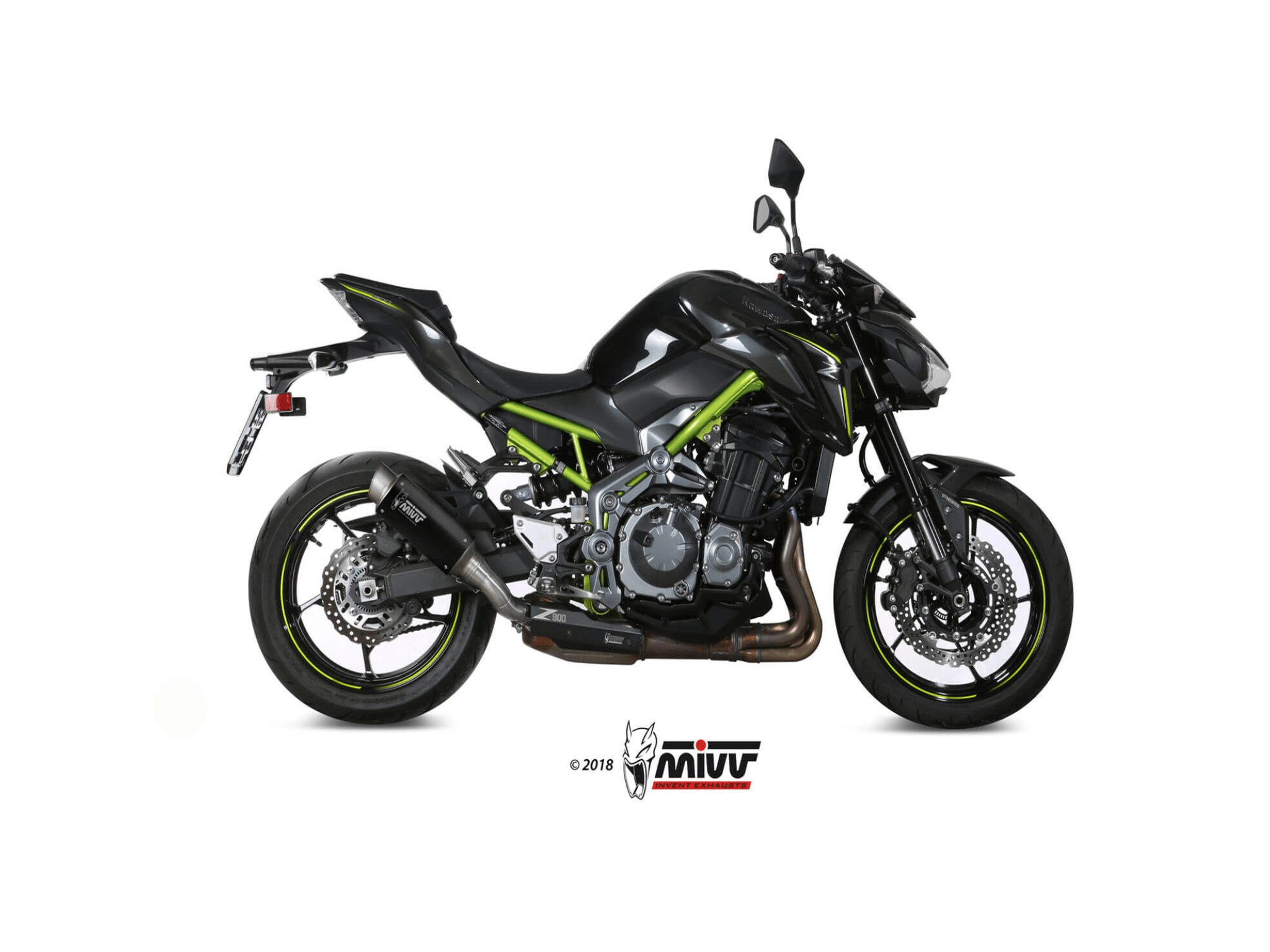 KAWASAKI Z 900 MIVV Exhaust GP PRO Black Slip-On Silencer 2017-2019 - immagine 2