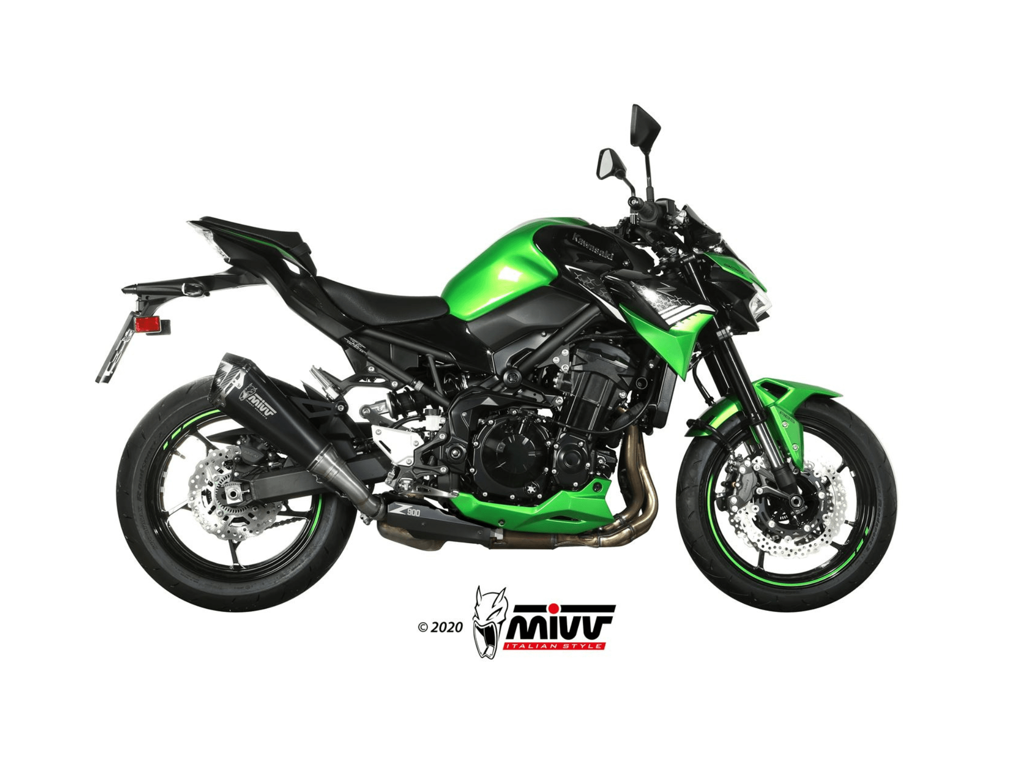 KAWASAKI Z 900 MIVV Exhaust DELTA RACE Black Slip-On Silencer 2020-2024 - immagine 2
