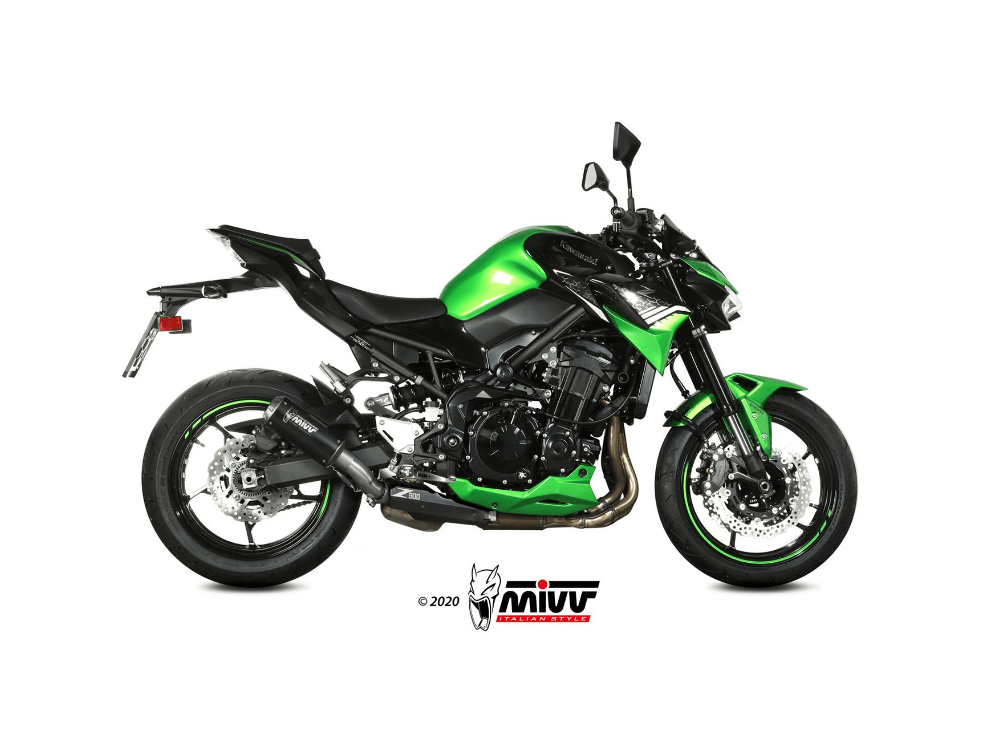 KAWASAKI Z 900 MIVV Exhaust MK3 Black Slip-On Silencer 2020-2024 - immagine 2