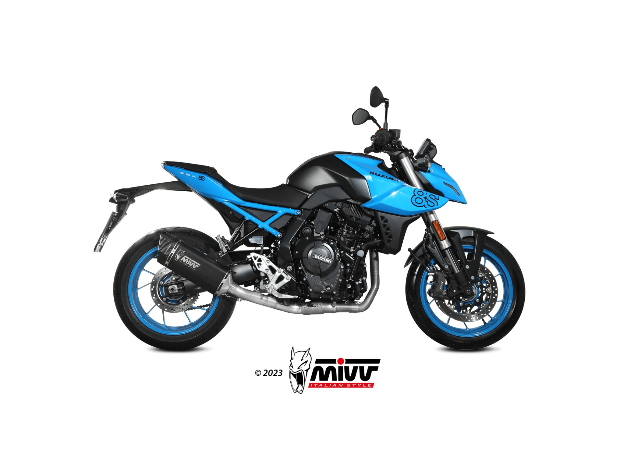 SUZUKI GSX-8S MIVV Exhaust Complete System with SR-1 Black Silencer 2022-2024 - Slika 2