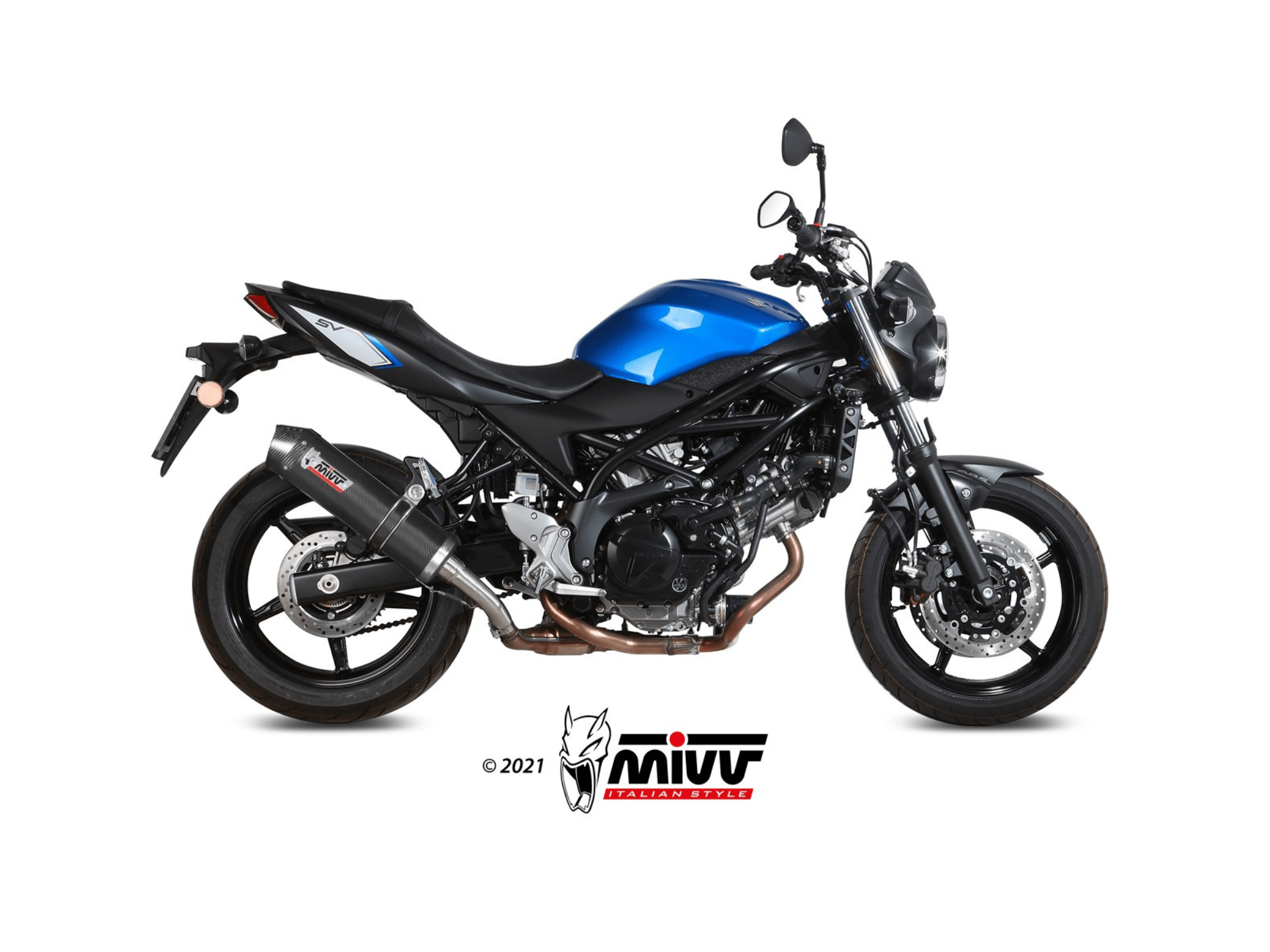 SUZUKI SV 650 MIVV Exhaust OVAL Carbon Slip-On Silencer 2016-2024 - Slika 2