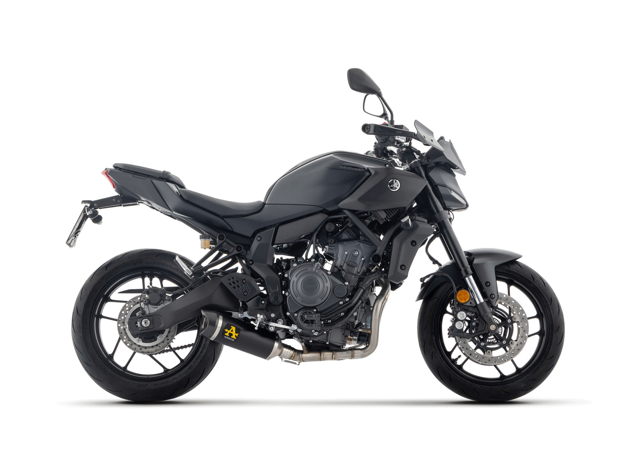 YAMAHA MT-07 ARROW Exhaust Full System Racing with Thunder Aluminium "Dark" Silencer 2025-2026 - immagine 2