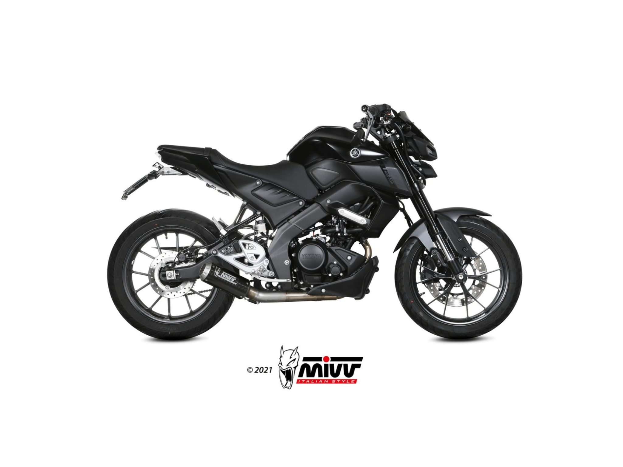 YAMAHA MT-125 MIVV Exhaust Complete System with MK3 Carbon Silencer 2020-2024 - Slika 2