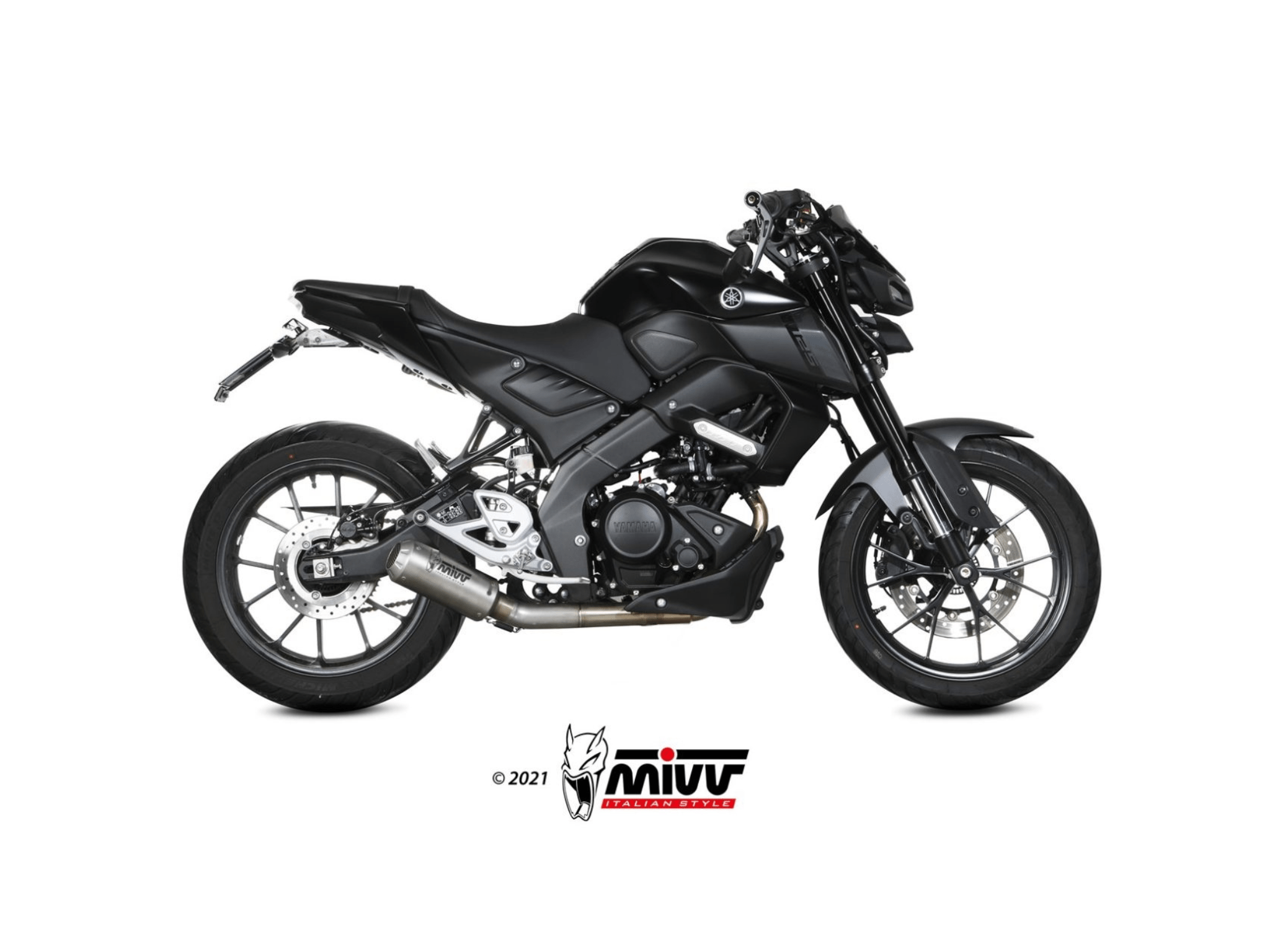 YAMAHA MT-125 MIVV Exhaust Complete System with MK3 Silencer 2020-2024 - Image 2
