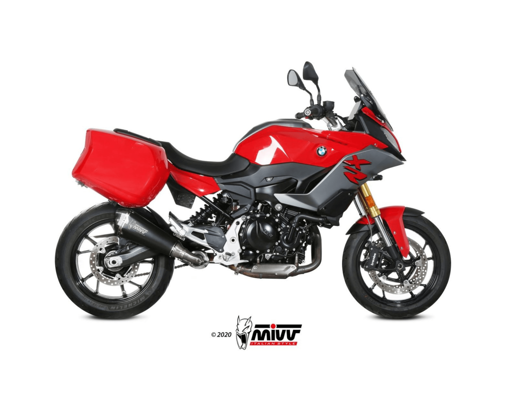 BMW F 900 XR MIVV Exhaust DELTA RACE Black Slip-On Silencer 2020-2026 - immagine 2