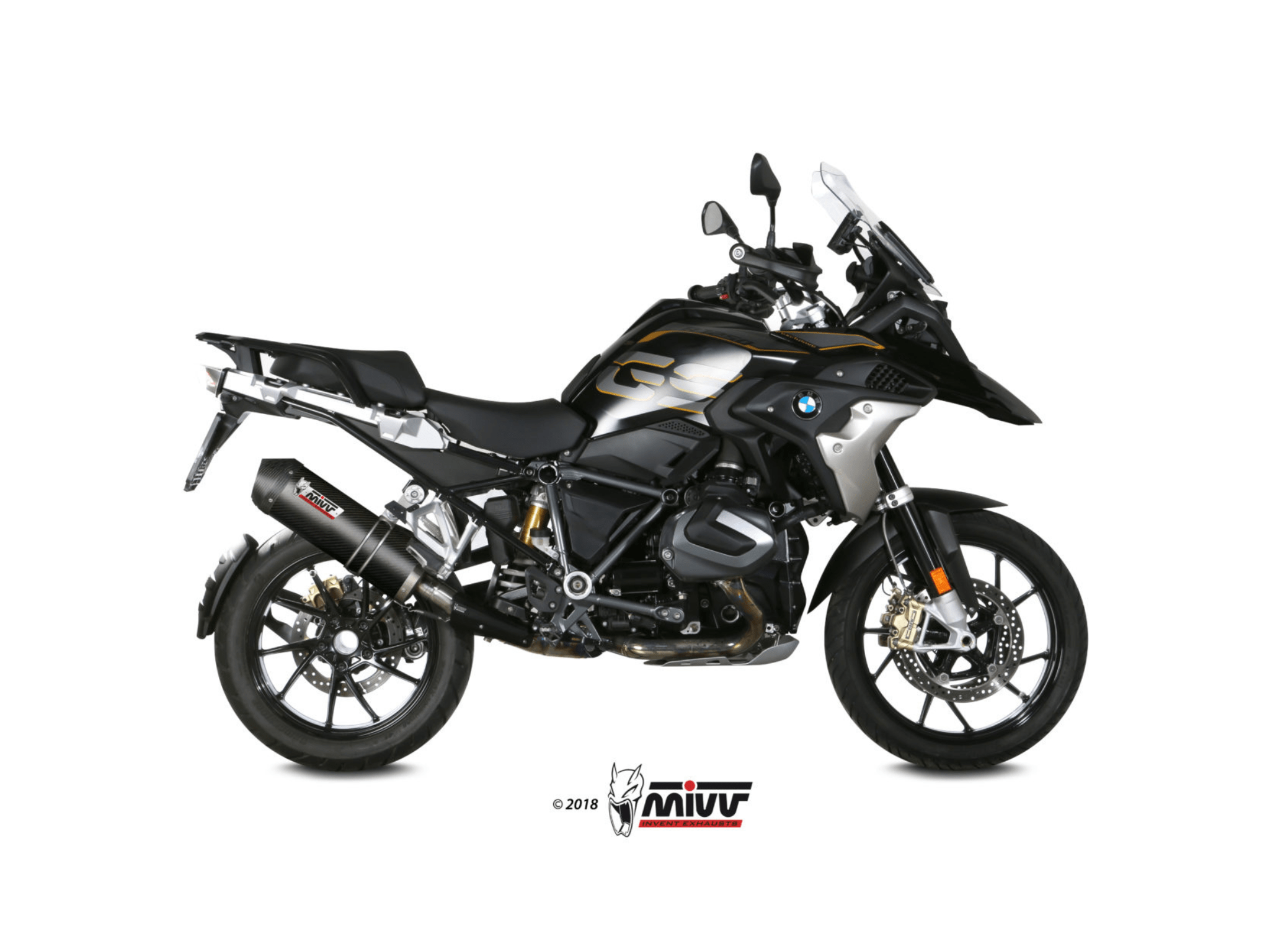 BMW R 1250 GS / ADVENTURE MIVV Exhaust OVAL Carbon Slip-On Silencer 2019-2023 - Image 2