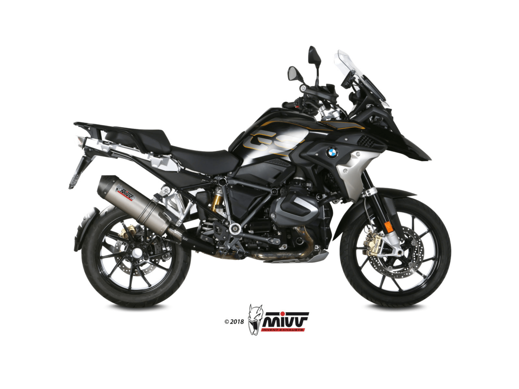 BMW R 1250 GS / ADVENTURE MIVV Exhaust OVAL Titanium Slip-On Silencer 2019-2023 - Image 2
