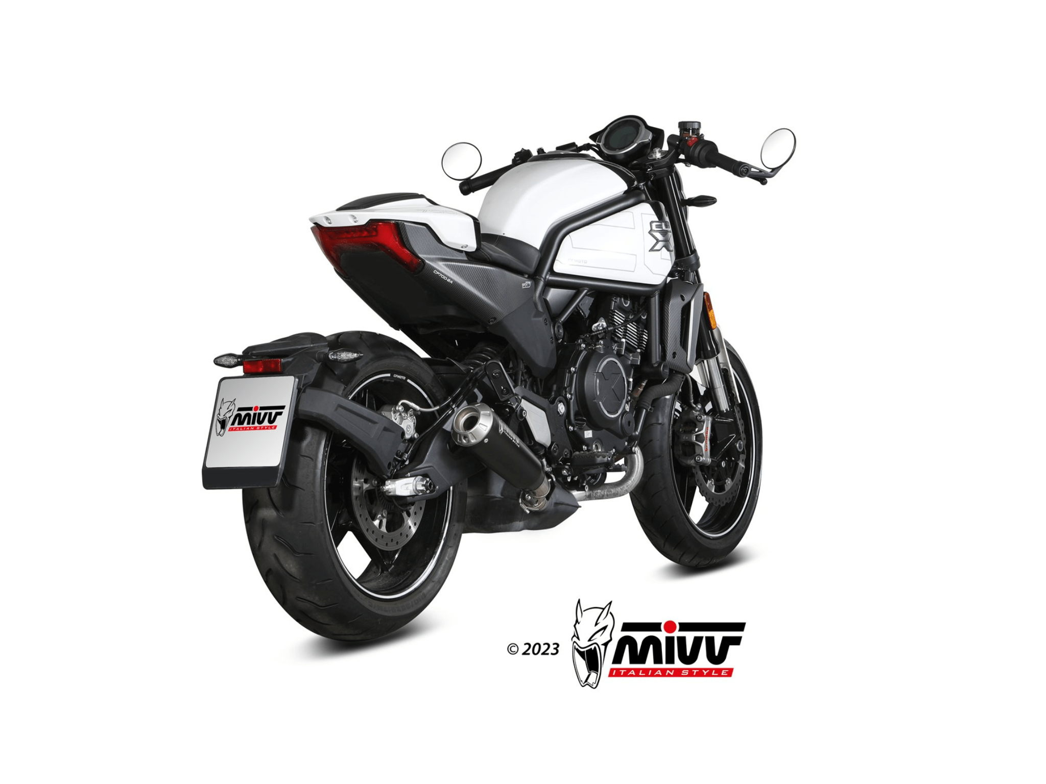 CF MOTO 700 CL-X MIVV Exhaust X-M1 Black Slip-On Silencer 2025-2026 - Slika 3