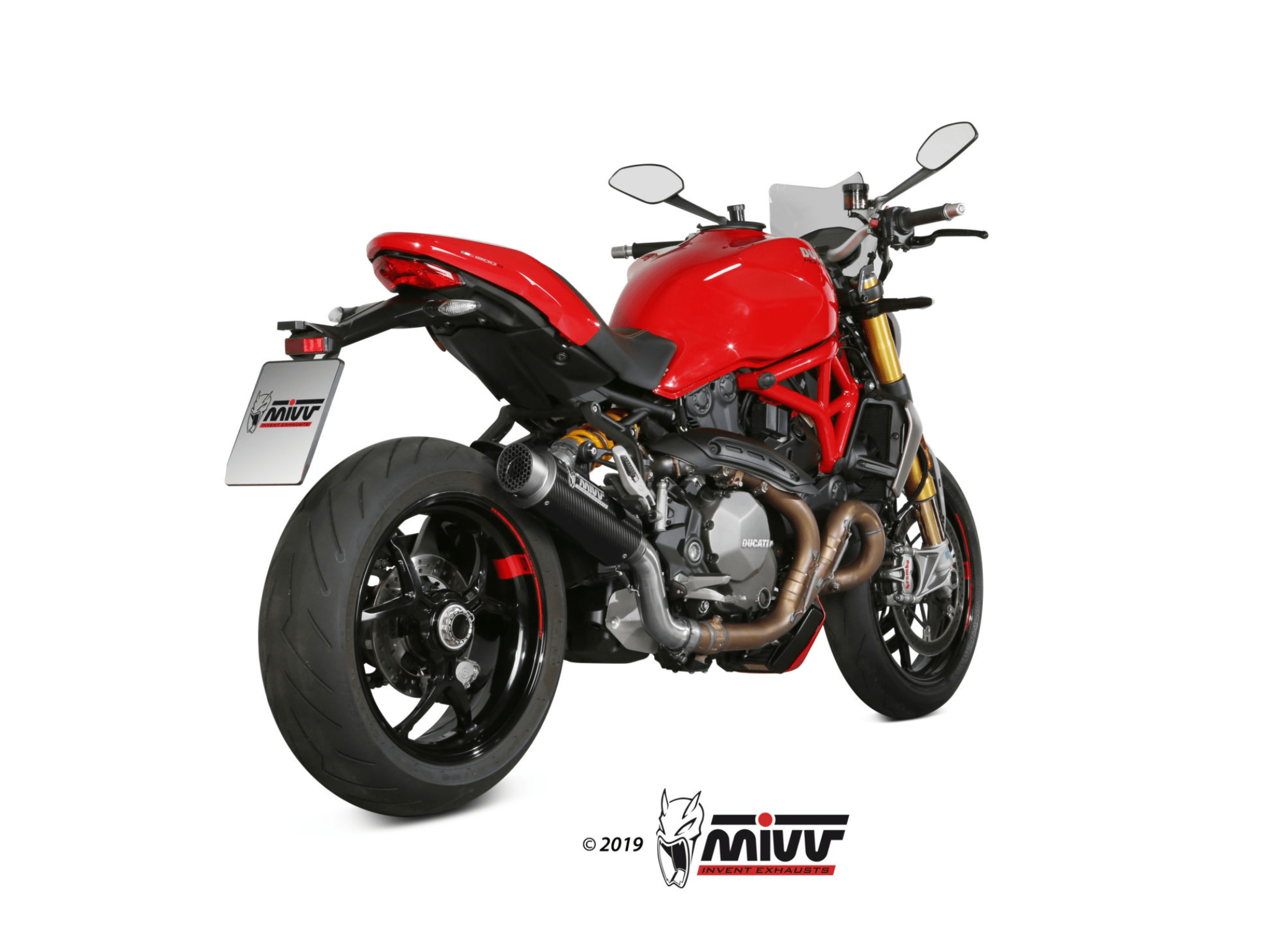 DUCATI MONSTER 821 MIVV Exhaust GP PRO Carbon Slip-On Silencer 2018-2020 - immagine 3