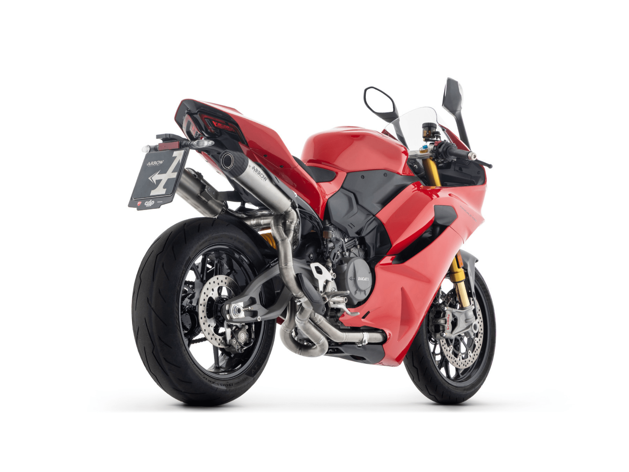 DUCATI PANIGALE V2 ARROW Exhaust Round-Sil Titanium Racing Silencers 2025-2026 - immagine 3