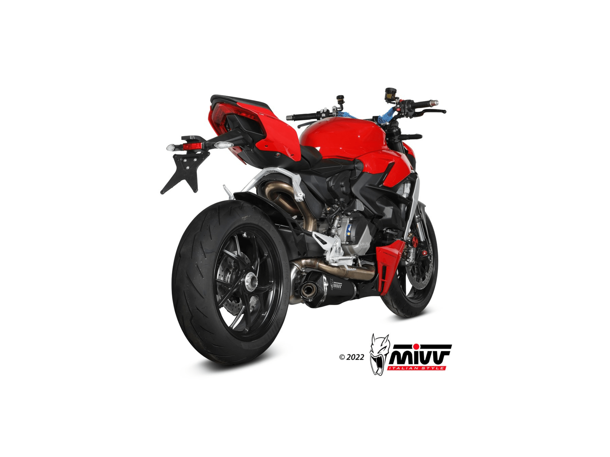 DUCATI STREETFIGHTER V2 MIVV Exhaust DELTA RACE Black Slip-On Silencer 2022-2024 - immagine 3
