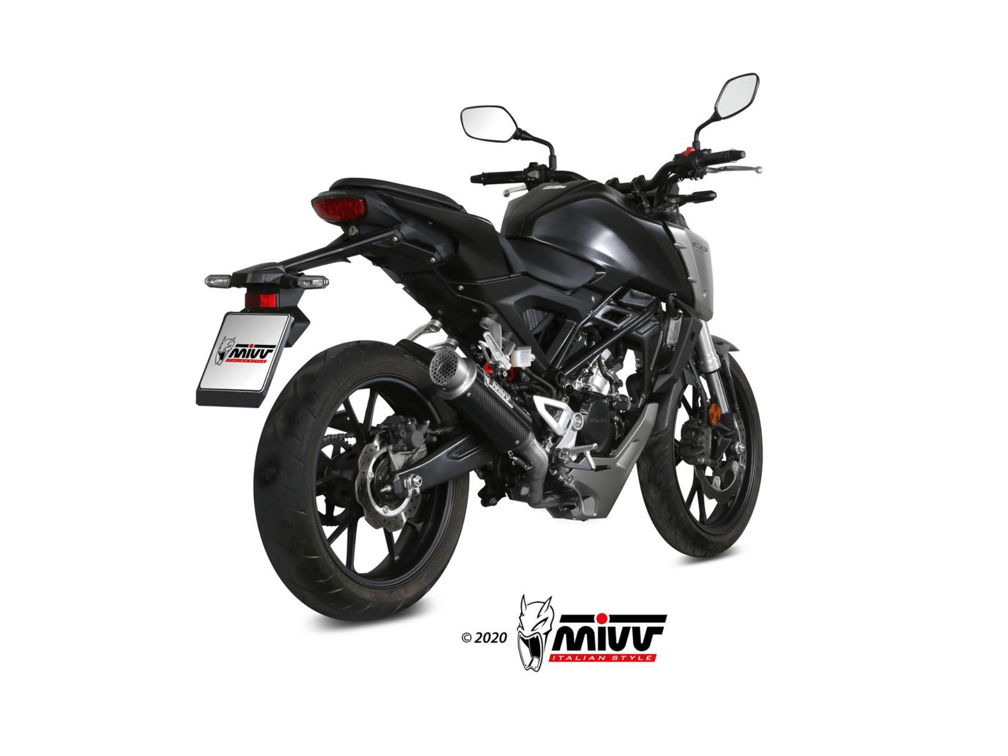 HONDA CB 125 R MIVV Exhaust Full System with GP PRO Black Silencer 2018-2020 - Slika 3