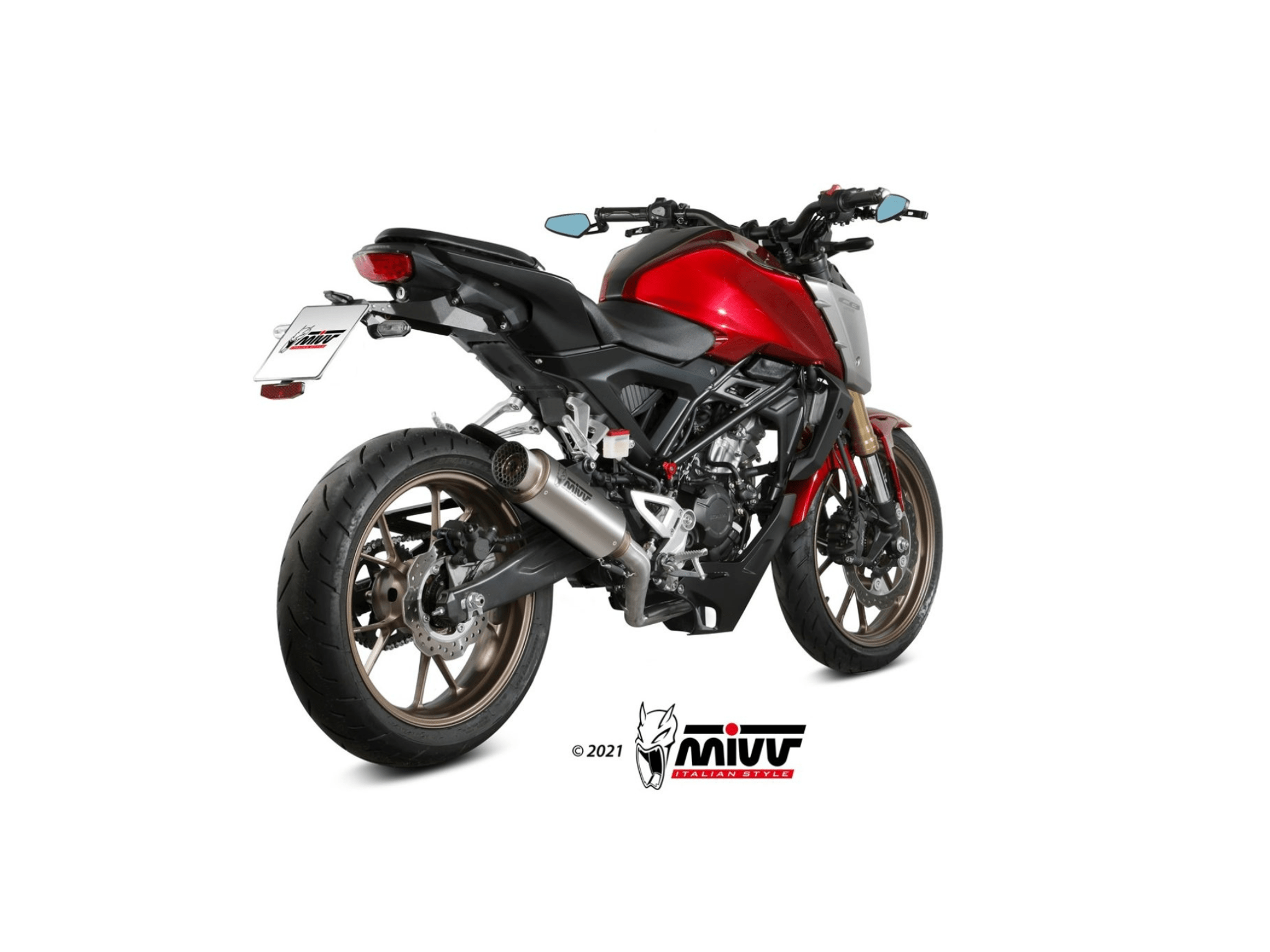 HONDA CB 125 R MIVV Exhaust Full System with GP PRO Titanium Silencer 2021-2024 - immagine 3