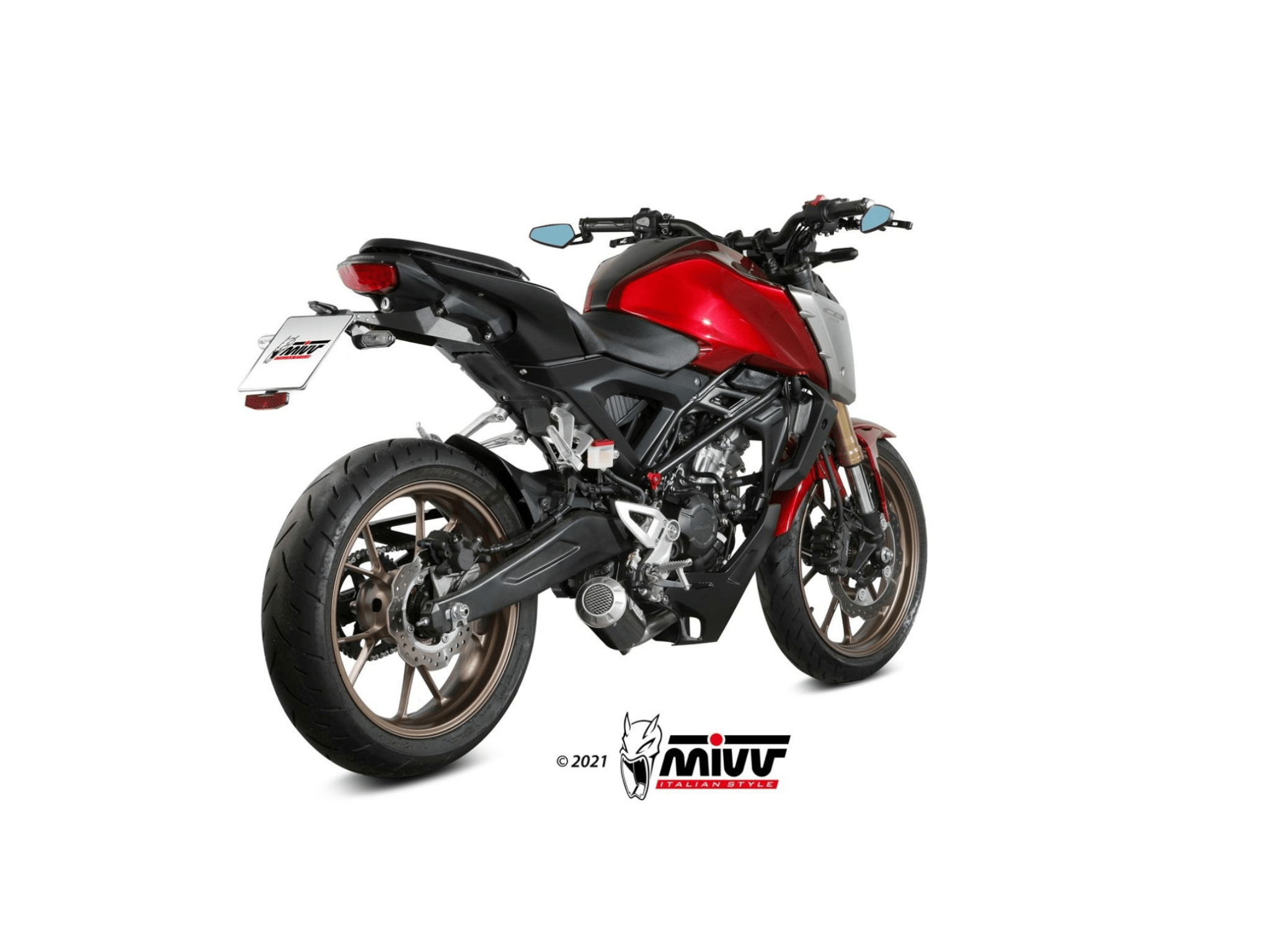 HONDA CB 125 R MIVV Exhaust Full System with MK3 Carbon Silencer 2021-2024 - Slika 3