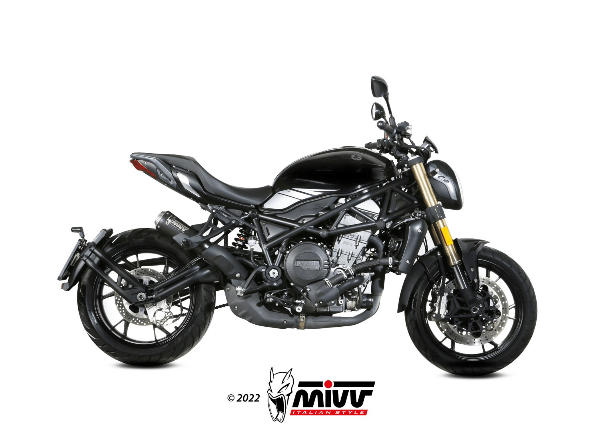 BENELLI 752 S MIVV Exhaust X-M1 Black Slip-On Silencer 2019-2024 - Image 2