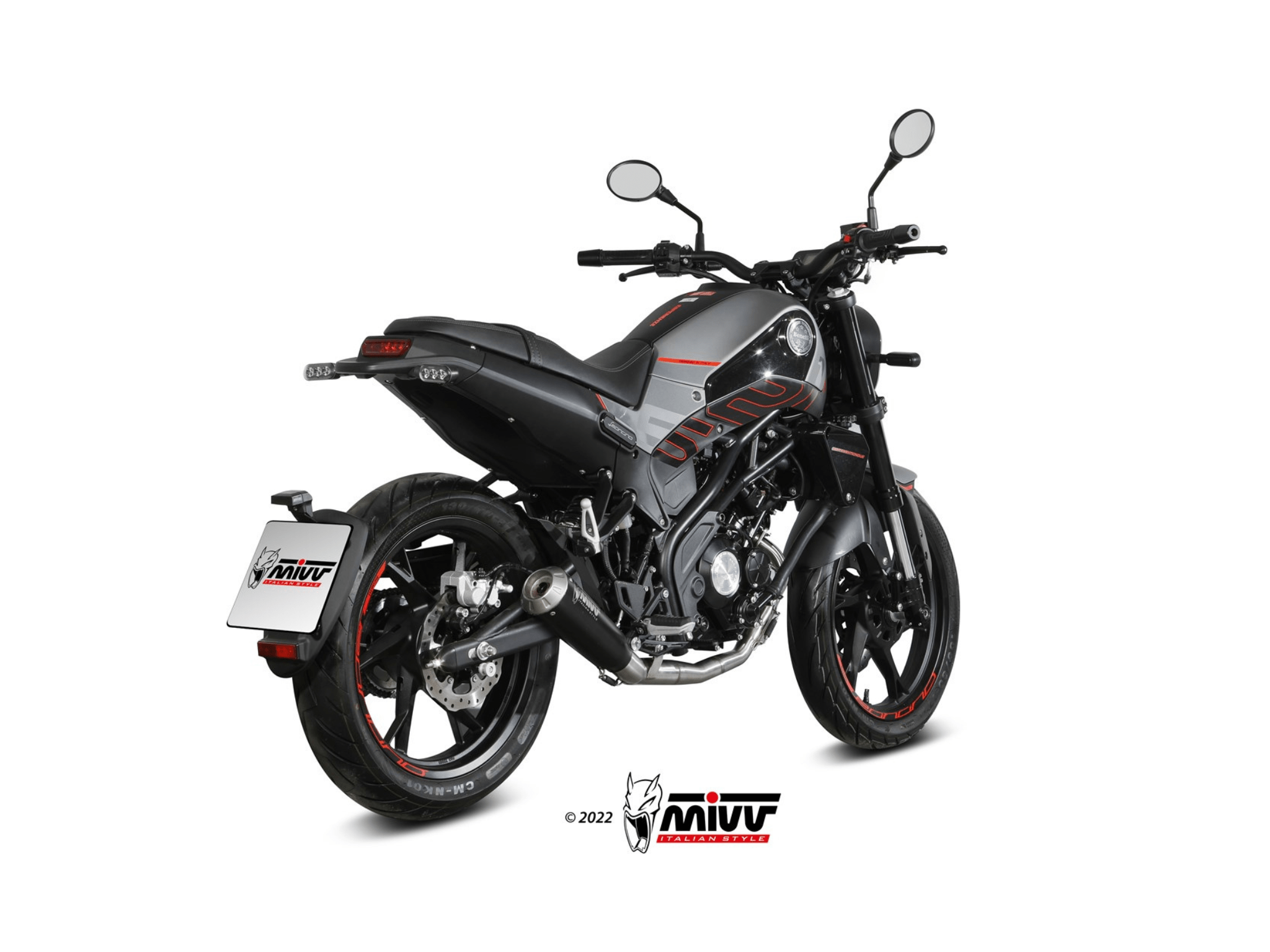 BENELLI LEONCINO 125 MIVV Exhaust X-M1 Black Complete System 2022-2024 - Image 3