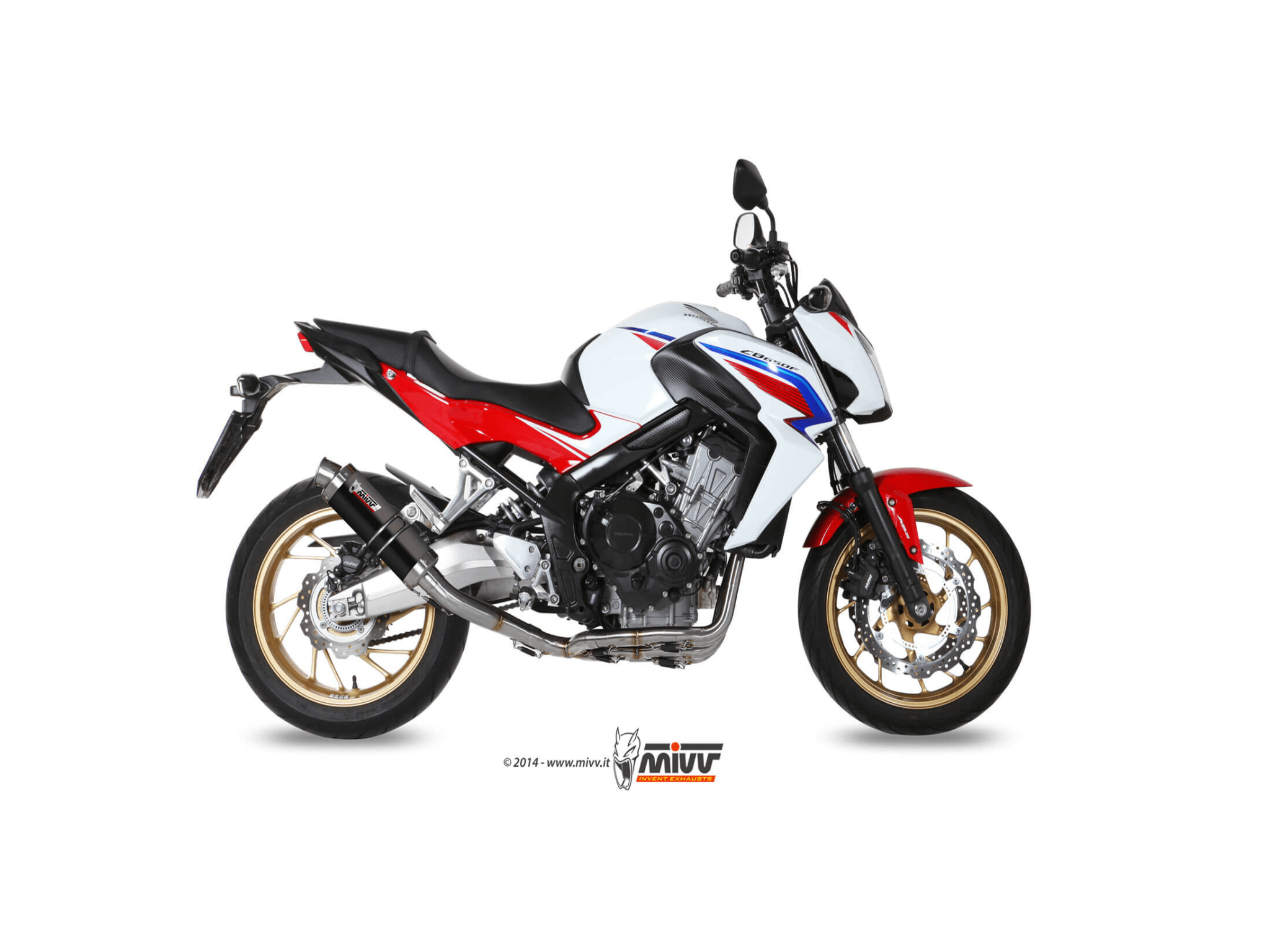 HONDA CB 650 F MIVV Exhaust Complete System with GP Black Silencer 2014-2018 - Slika 2