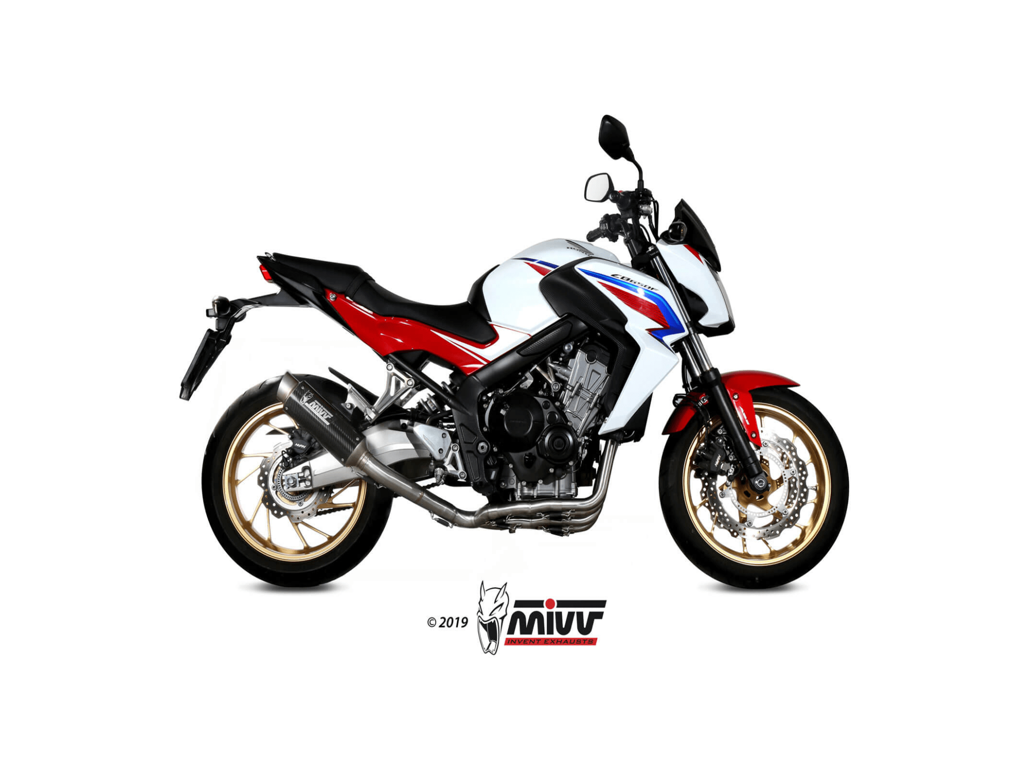 HONDA CB 650 F MIVV Exhaust Complete System with GP PRO Carbon Silencer 2014-2018 - Slika 2