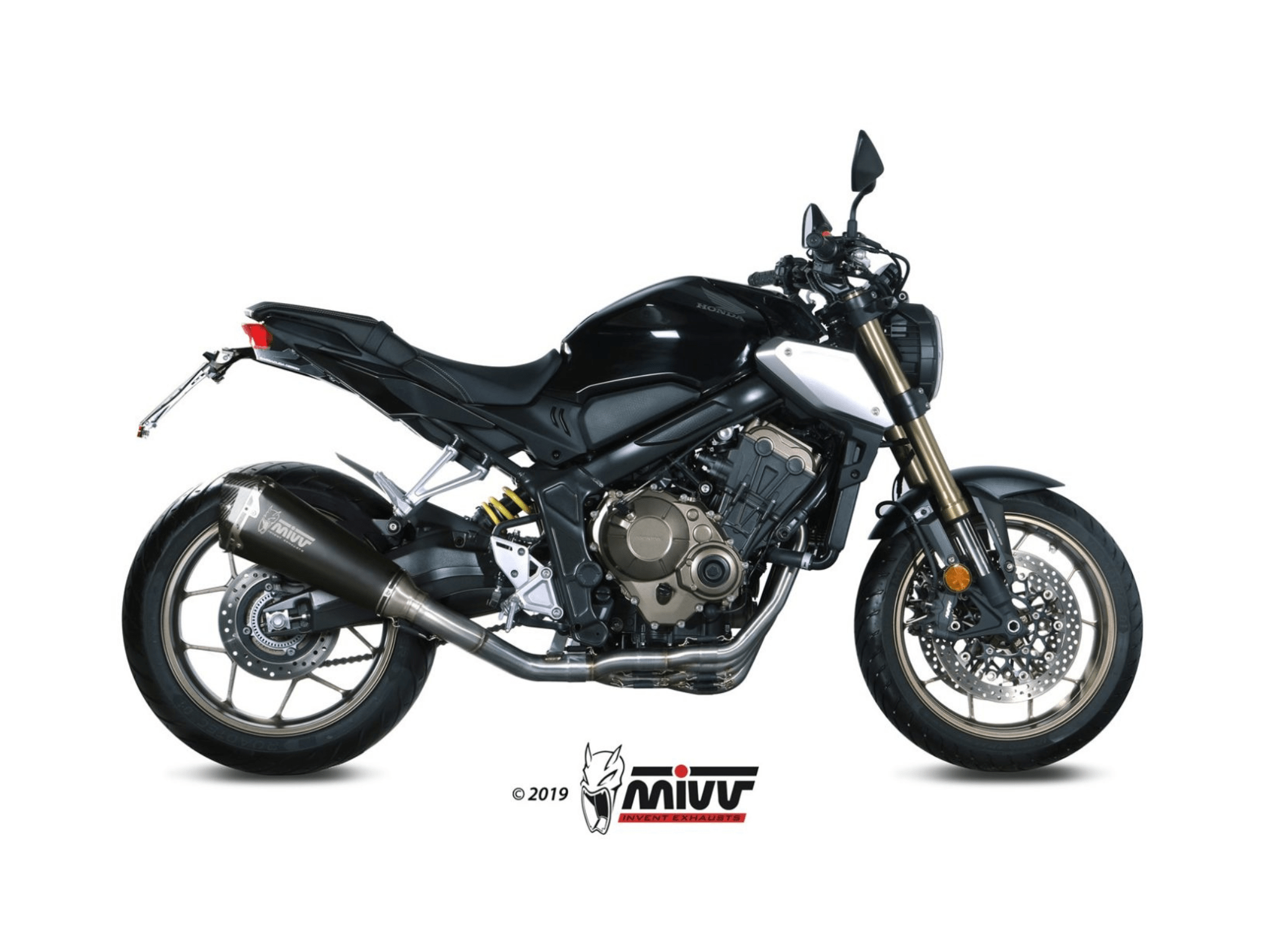 HONDA CB 650 R MIVV Exhaust Complete System with DELTA RACE Black Silencer 2019-2023 - Slika 2