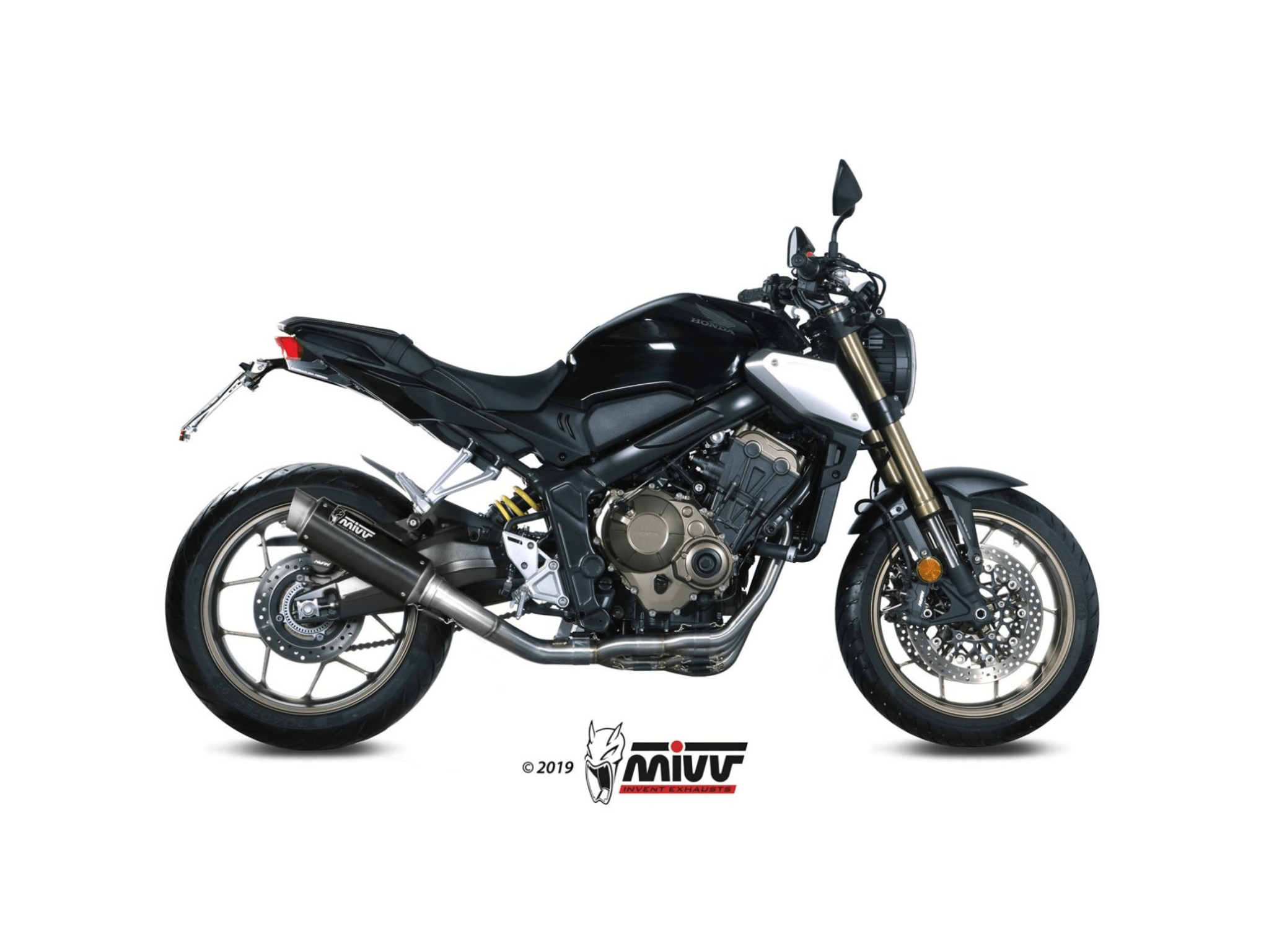 HONDA CB 650 R MIVV Exhaust Complete System with GP PRO Black Silencer 2019-2023 - Slika 2