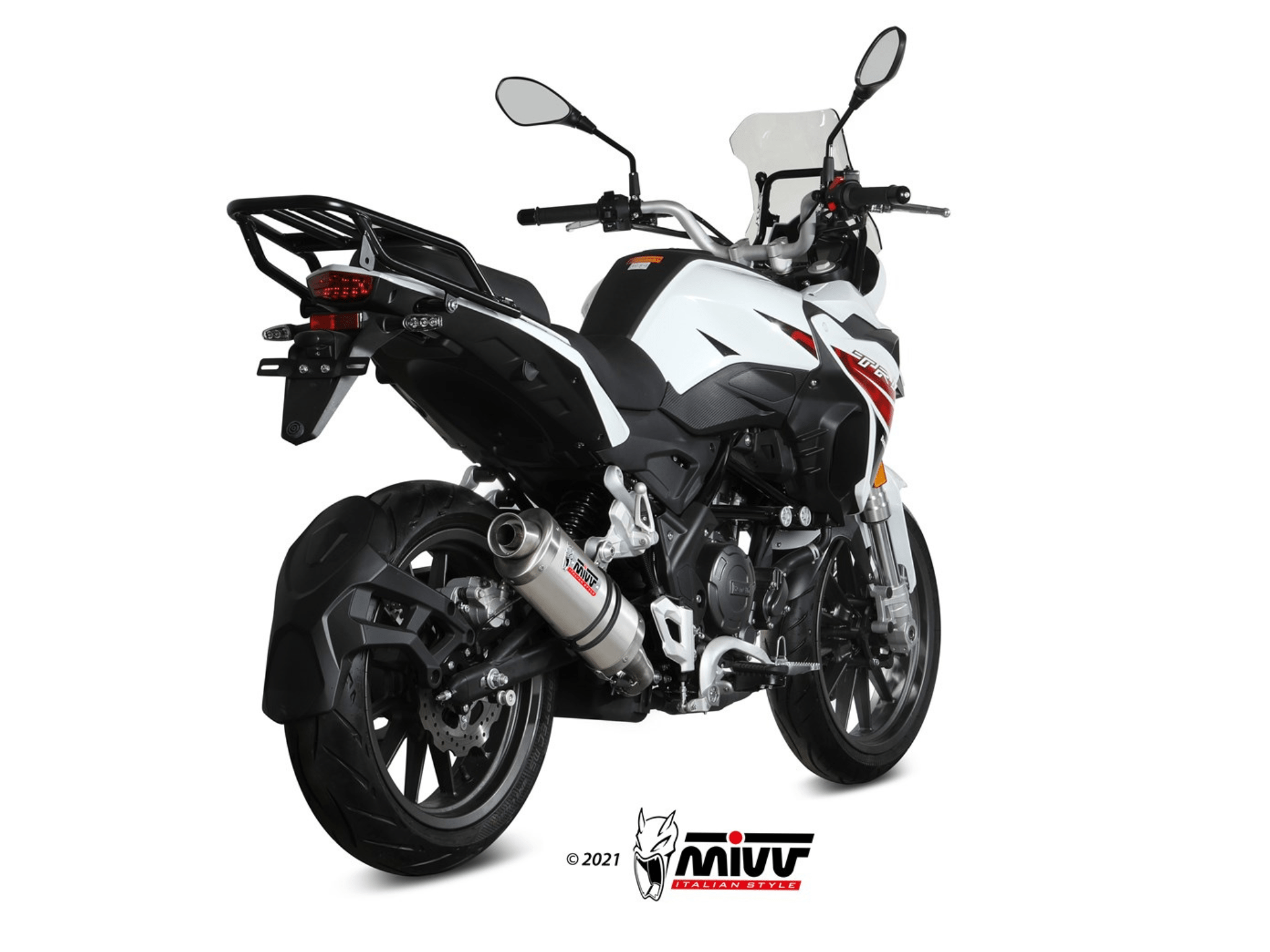 BENELLI TRK 251 MIVV Exhaust OVAL Slip-On Silencer 2019-2024 - Slika 3