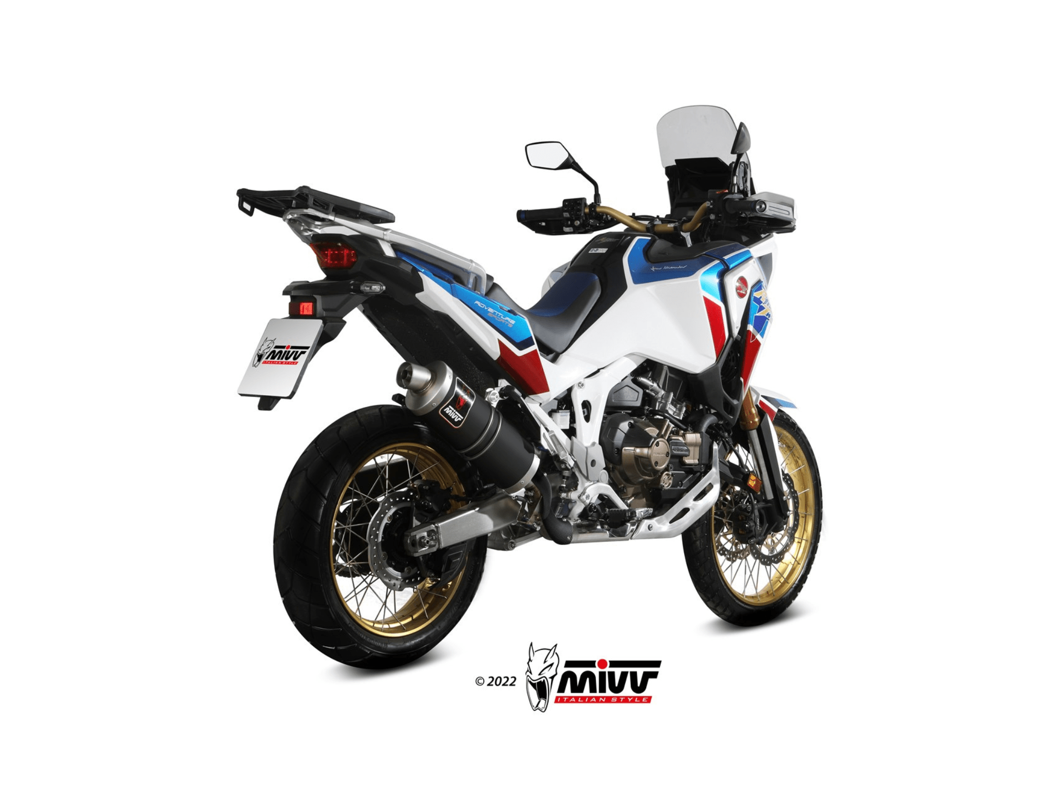HONDA CRF 1100 L AFRICA TWIN MIVV Exhaust DAKAR Black Slip-On Silencer 2020-2023 - Slika 3