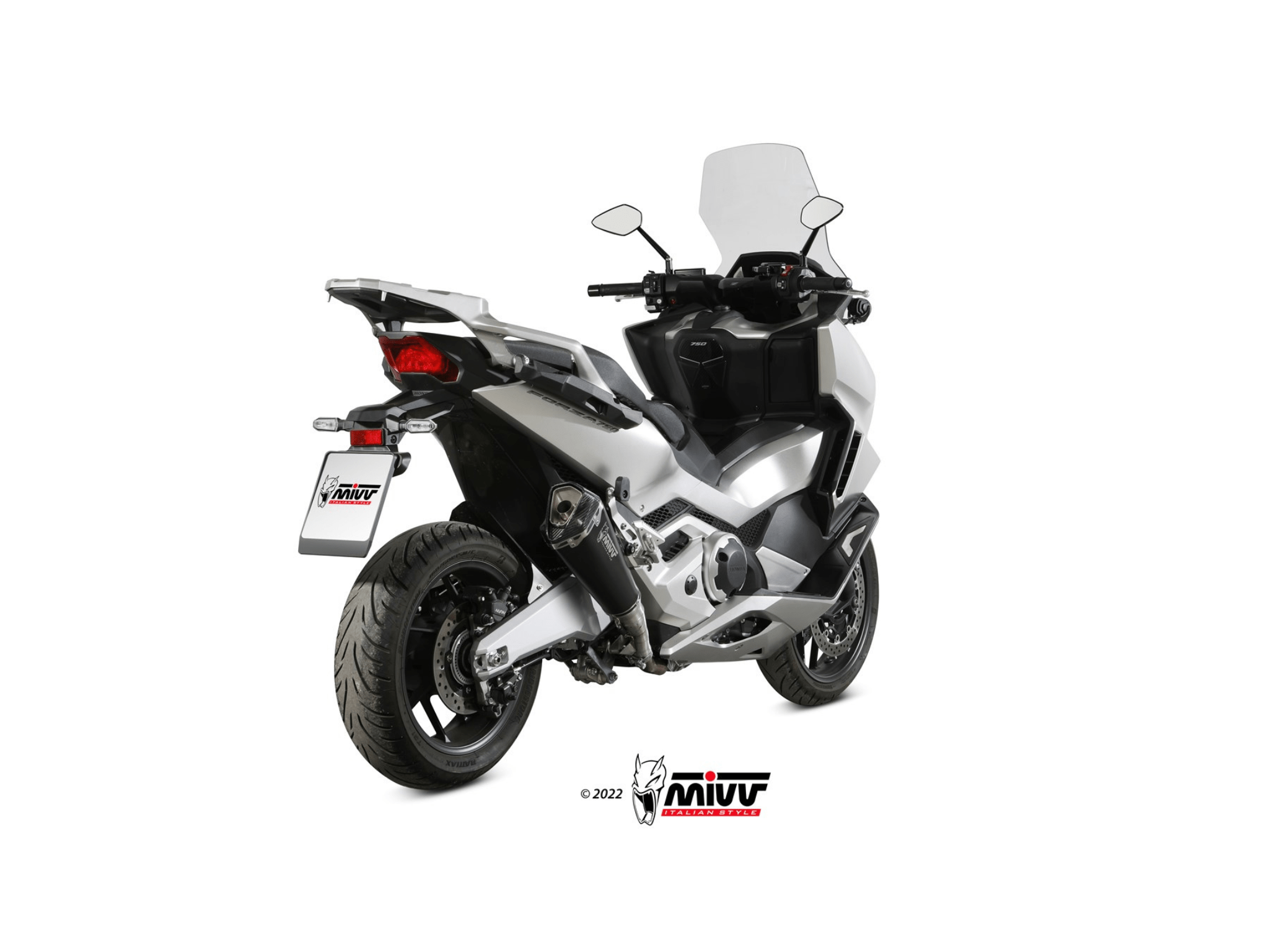 HONDA FORZA 750 MIVV Exhaust DELTA RACE Black Slip-On Silencer 2021-2024 - immagine 3