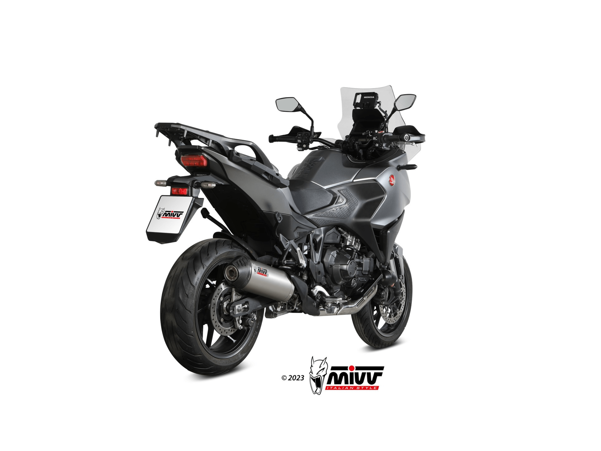 HONDA NT 1100 MIVV Exhaust OVAL Titanium Slip-On Silencer 2022-2024 - Slika 3