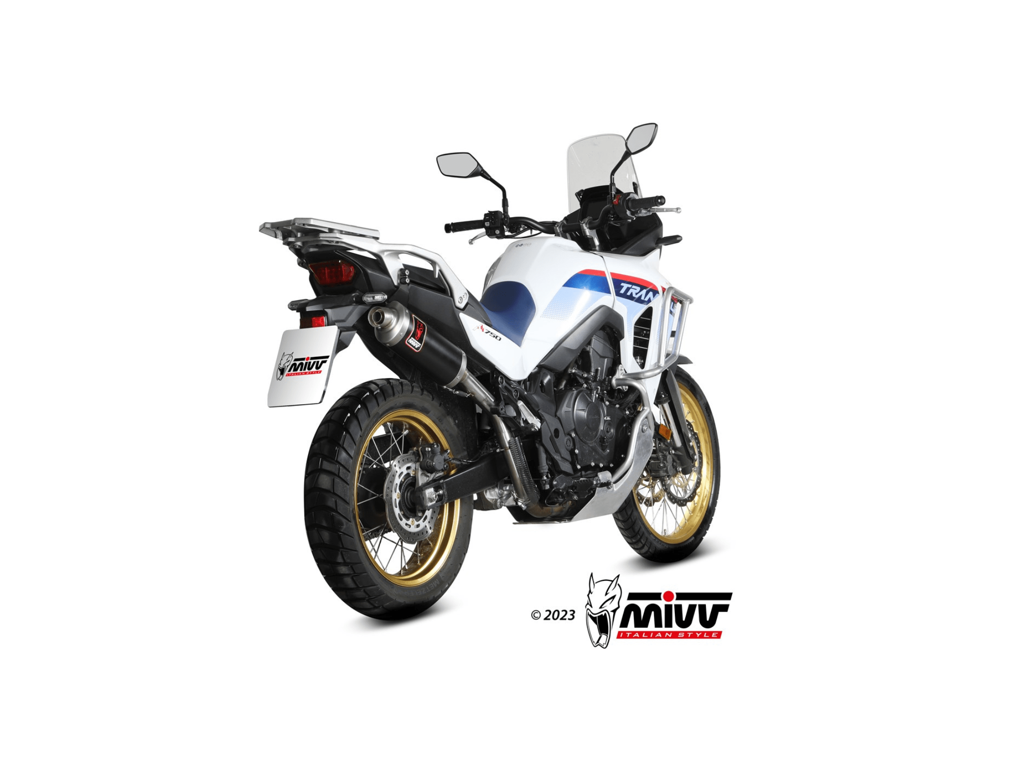 HONDA XL 750 TRANSALP MIVV Exhaust DAKAR Black Slip-On Silencer 2025-2026 - immagine 3