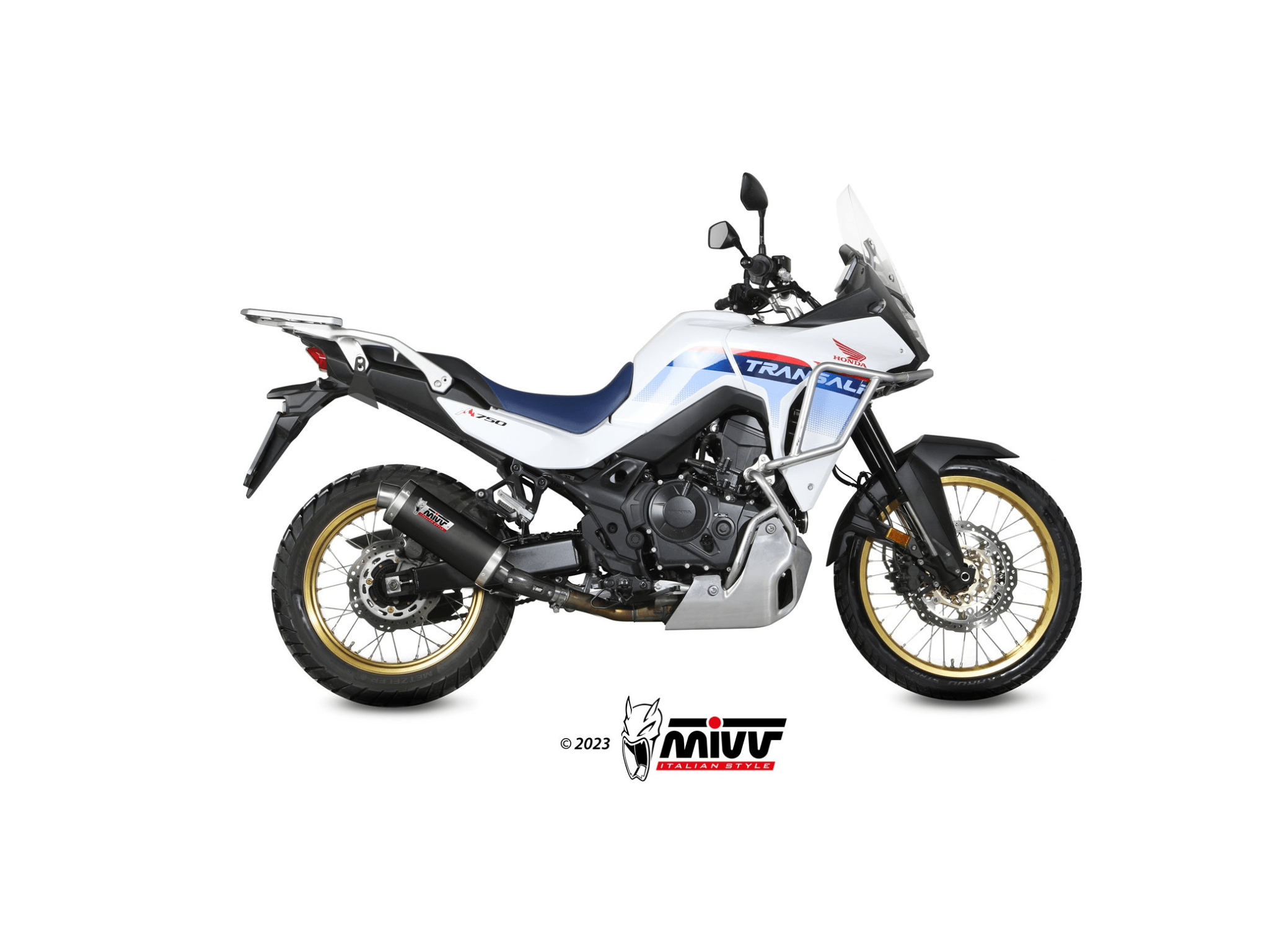 HONDA XL 750 TRANSALP MIVV Exhaust OVAL Black Slip-On Silencer 2025-2026 - Slika 2