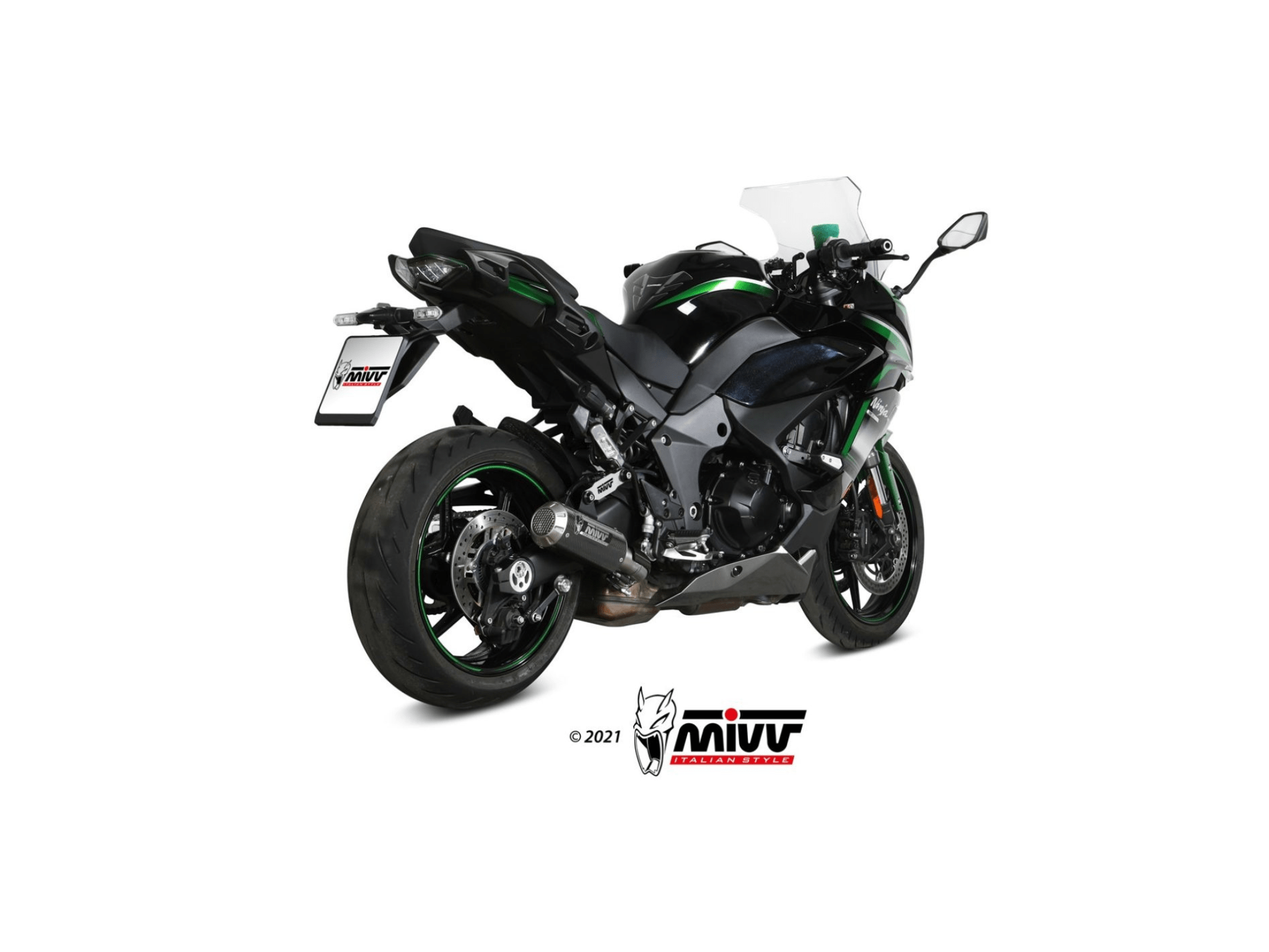 KAWASAKI NINJA 1000 SX MIVV Exhaust MK3 Carbon Slip-On Silencer 2020-2024 - Image 3