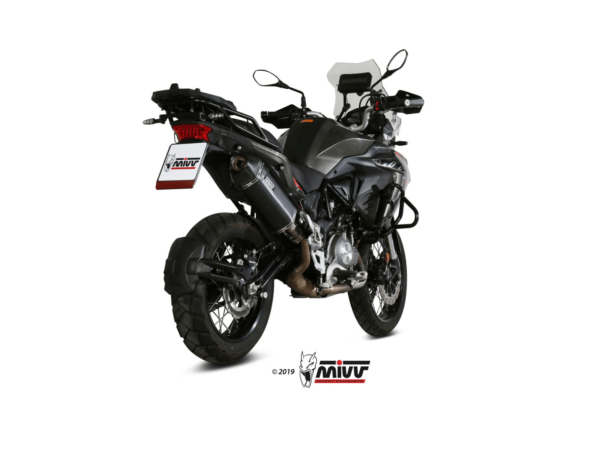 BENELLI TRK 502 X MIVV Exhaust SPEED EDGE Black Slip-On Silencer 2025-2026 - immagine 3
