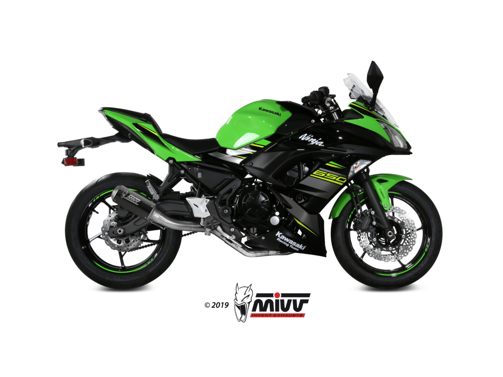 KAWASAKI NINJA 650 MIVV Exhaust Complete System with MK3 Carbon Silencer 2017-2023 - Image 2