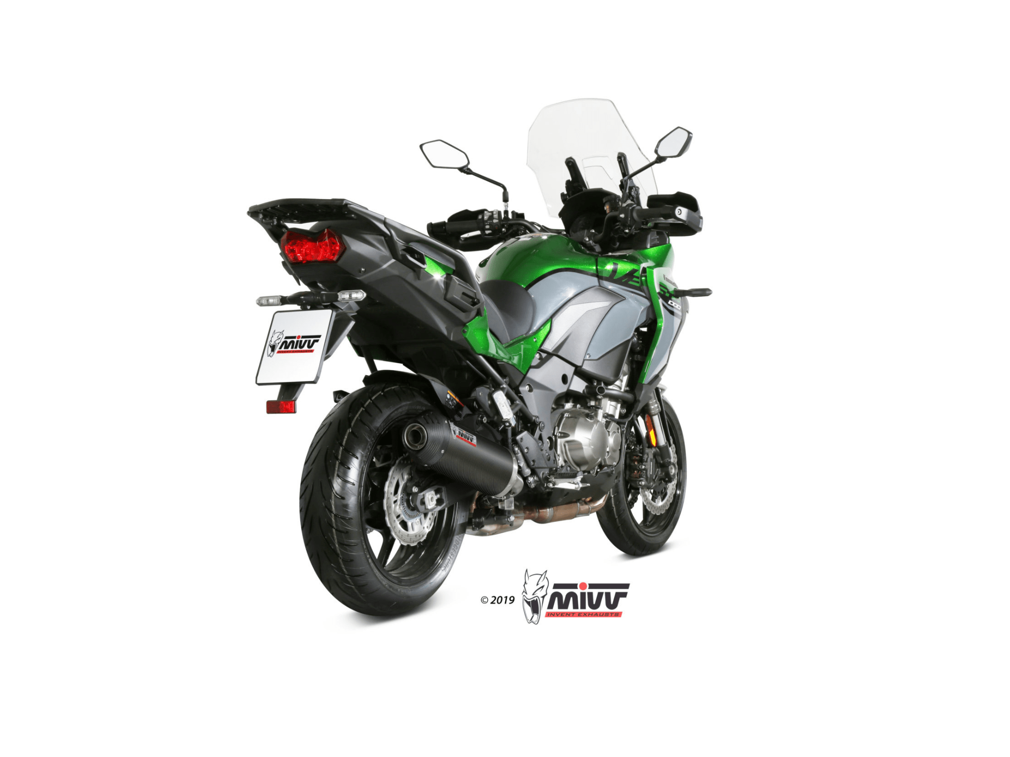 KAWASAKI VERSYS 1000 MIVV Exhaust OVAL Carbon Slip-On Silencer 2021-2024 - immagine 3