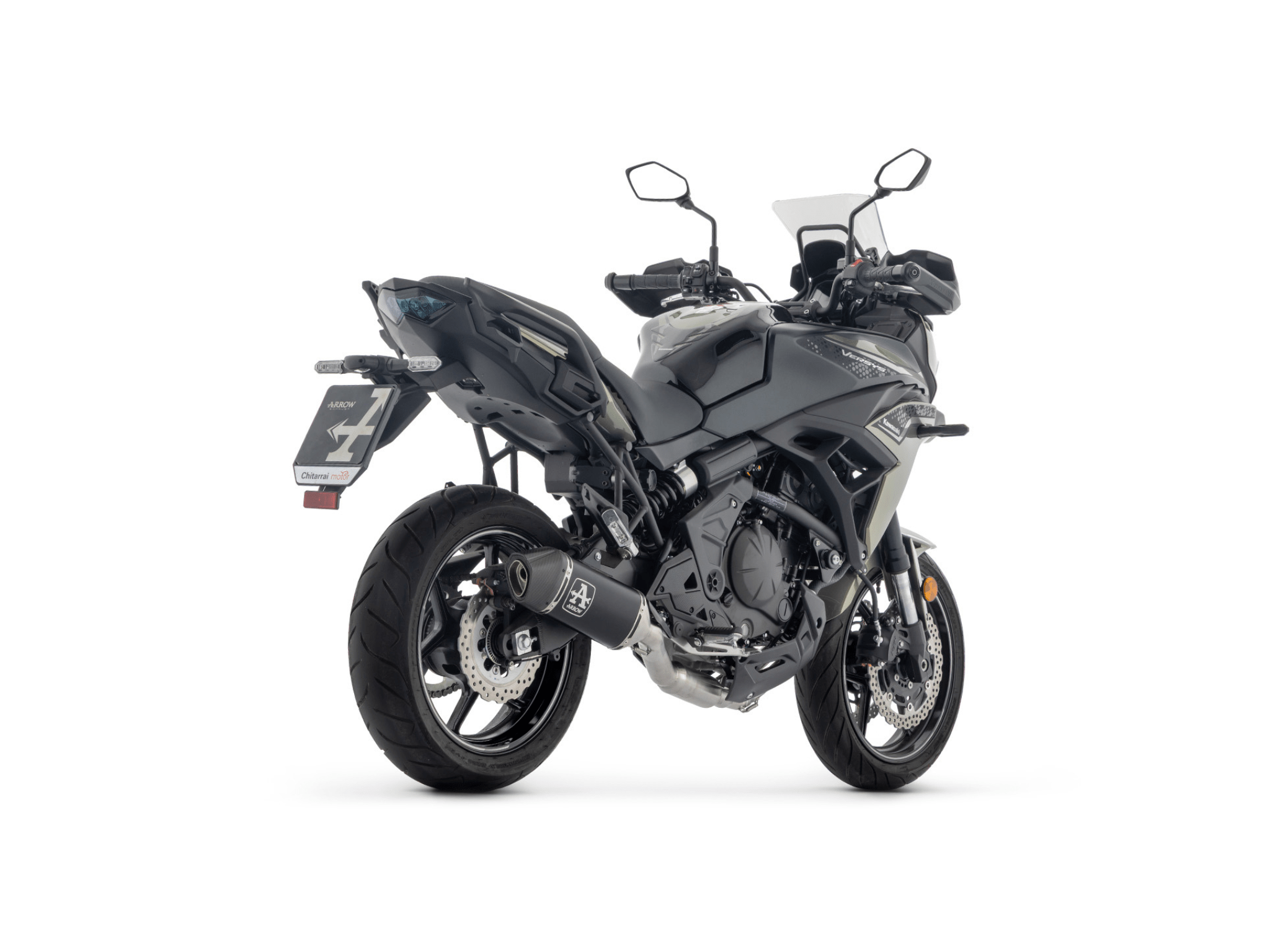 KAWASAKI VERSYS 650 ARROW Exhaust Complete System with VELOCE Aluminium "Dark" Silencer 2025-2026 - immagine 3
